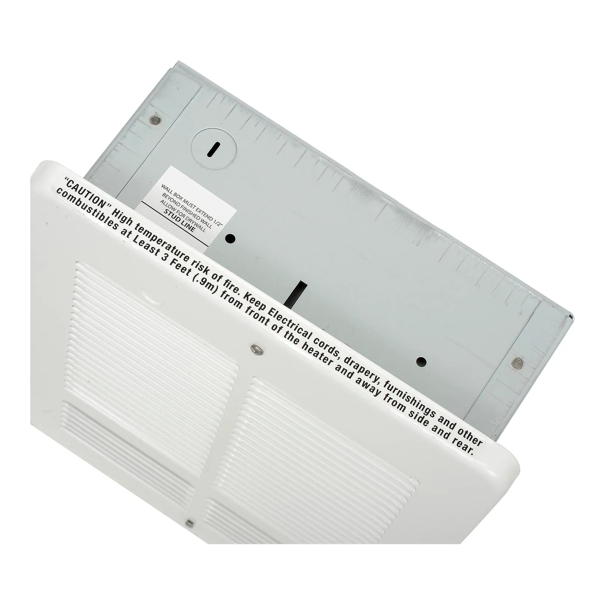 White forced-air electric wall heater