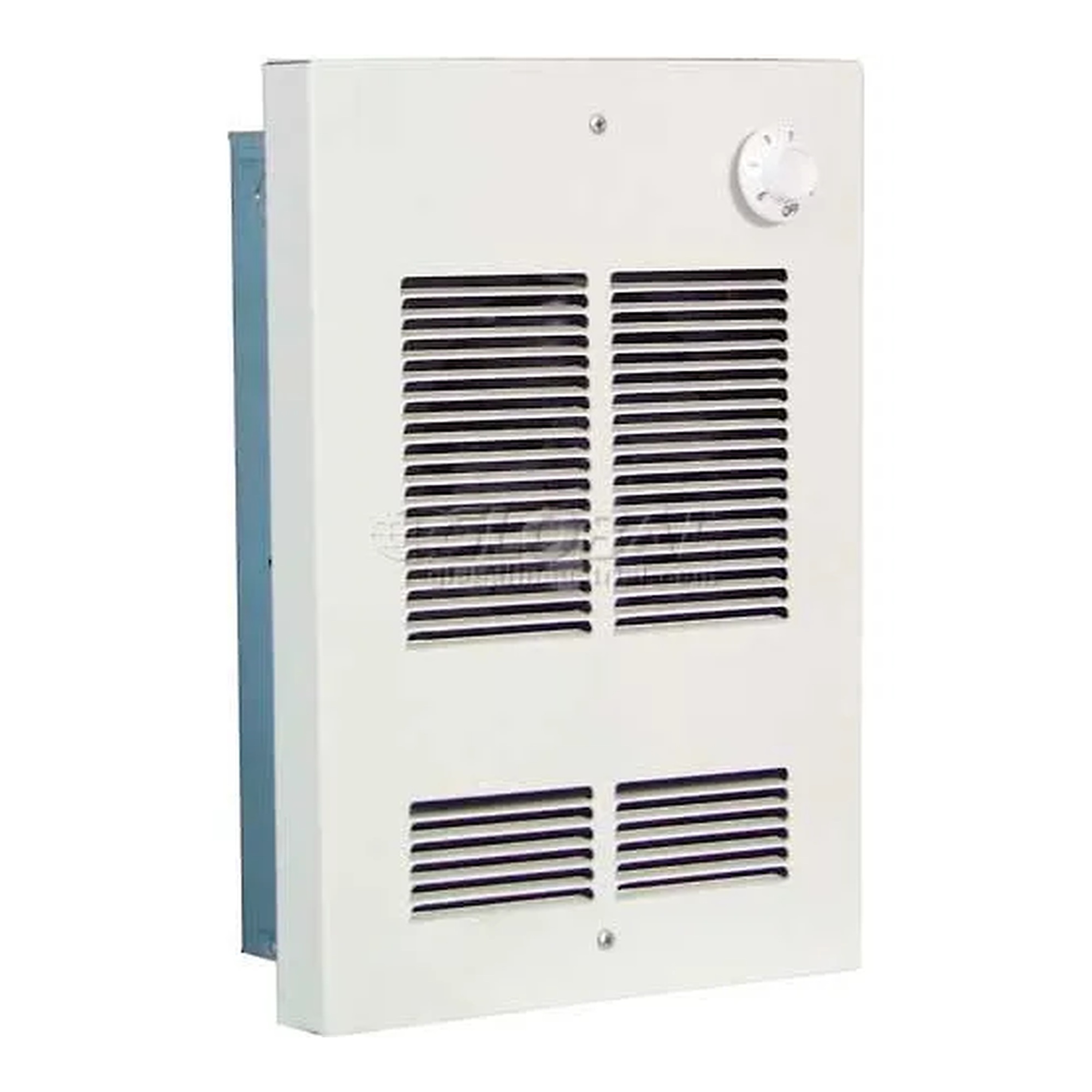 Shallow-Mount Fan-Forced Wall and Ceiling Heater with Built-In Thermostat