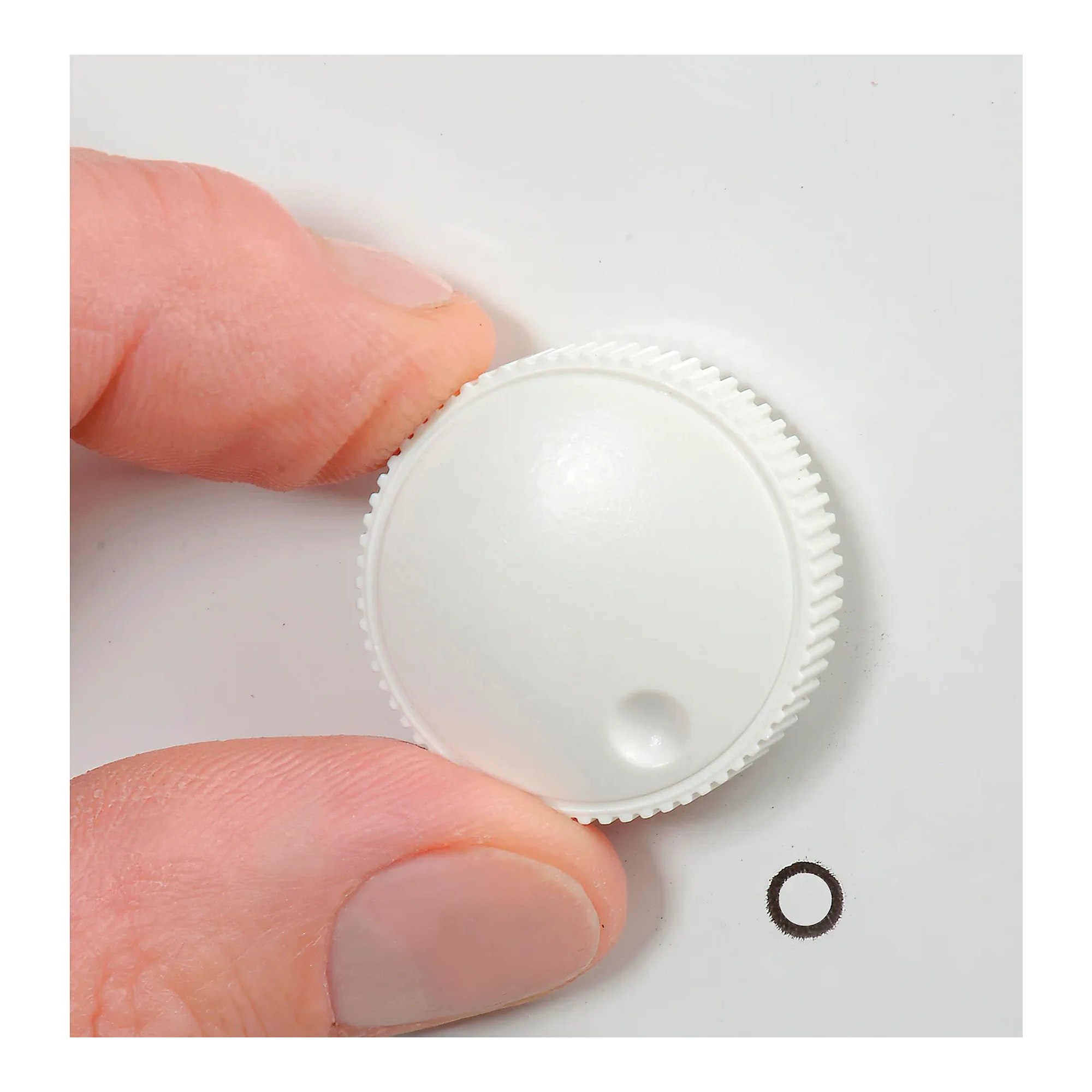 White fan-forced electric wall heater with front grille