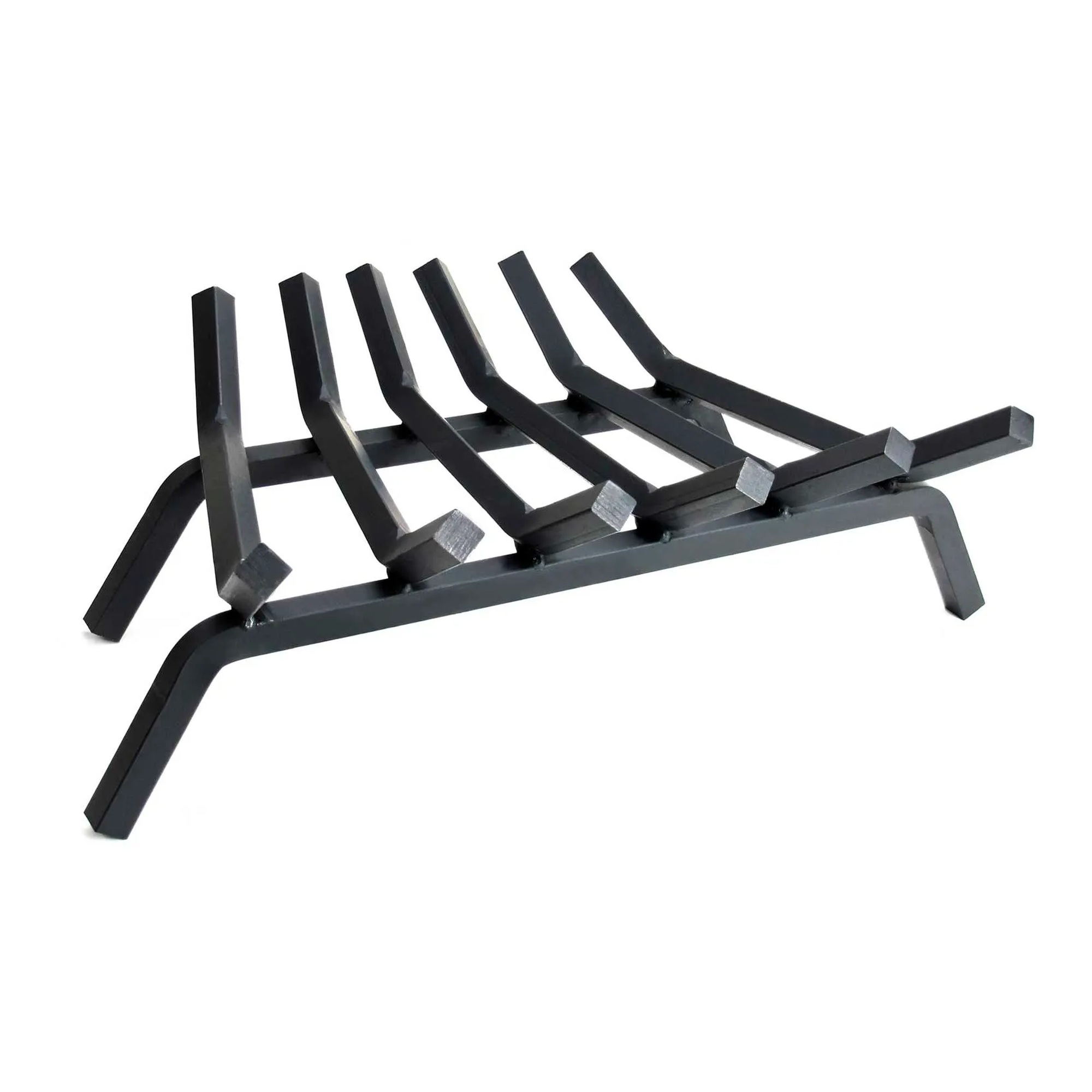 24-Inch Steel Fireplace Grate with 6 Solid Bars