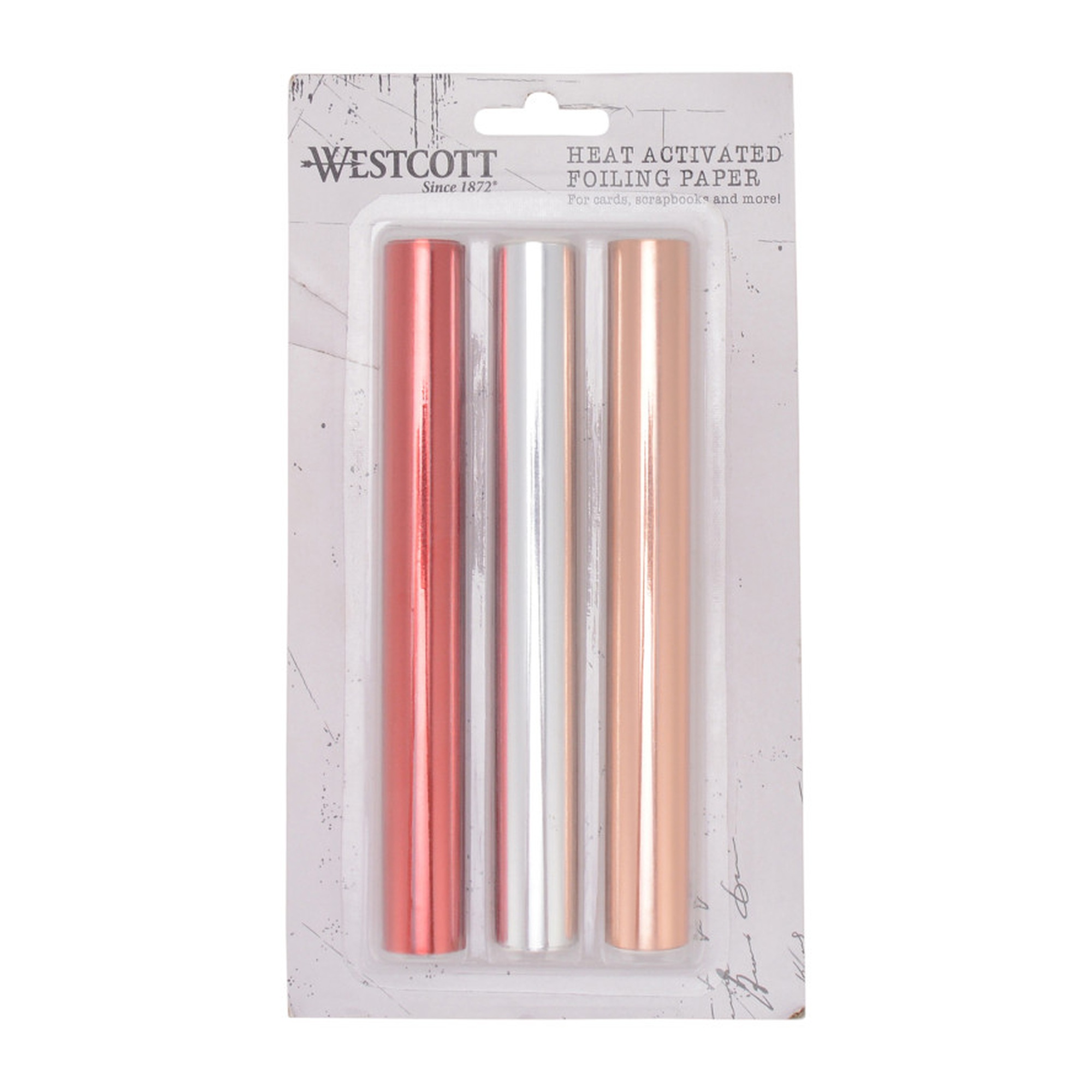 Heat-Activated Craft Foil Rolls, Red, Silver and Gold, 3-Pack