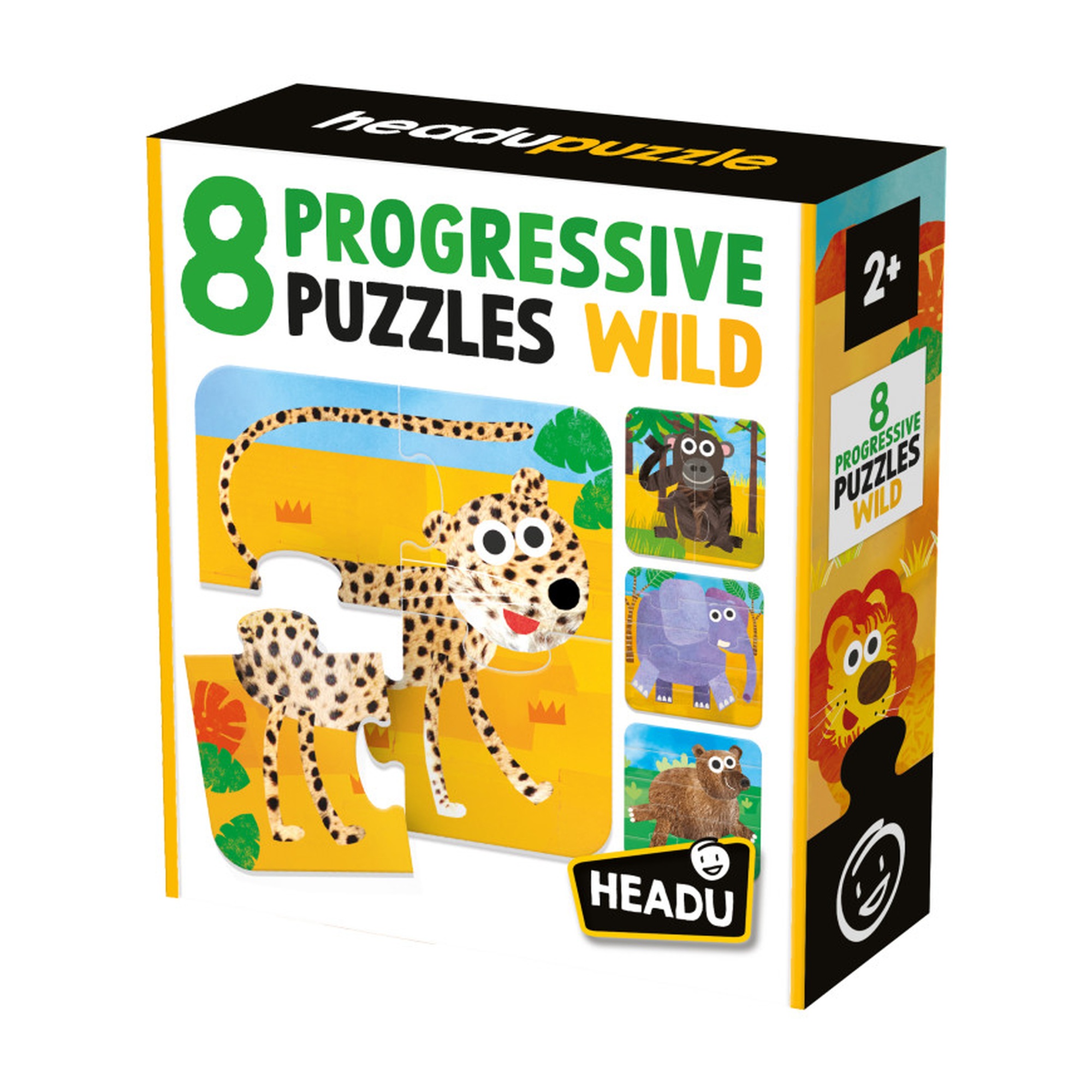 Wild Animals Progressive Puzzle Set
