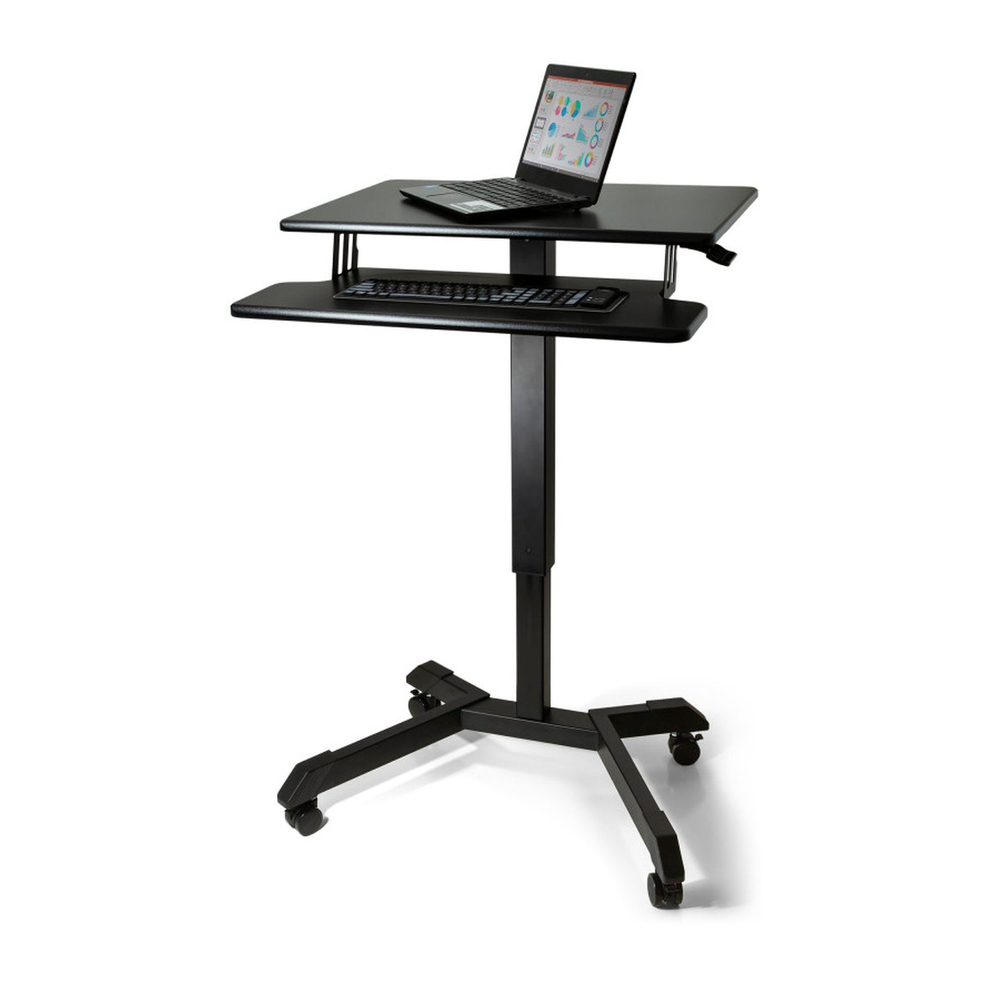 Two-Tier Laptop Desk Riser with Keyboard Tray