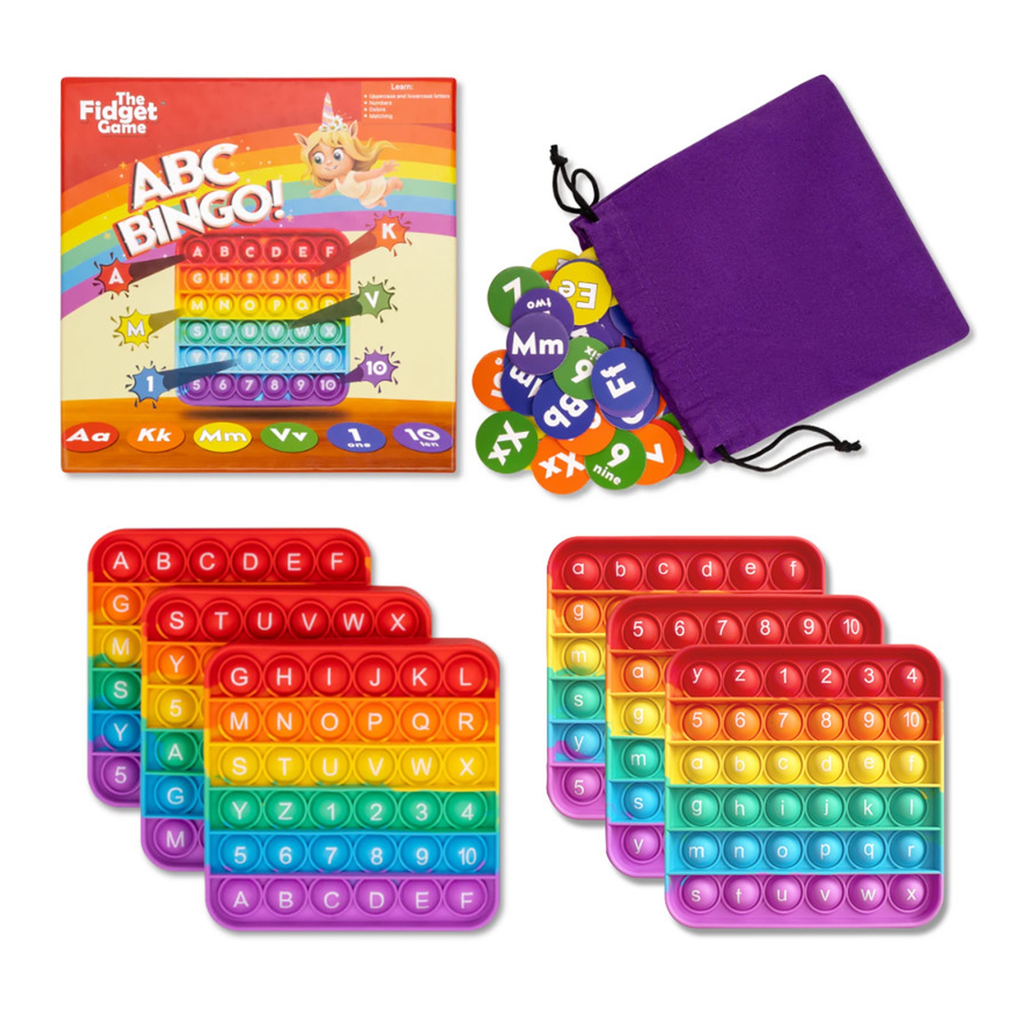 Alphabet Pop Bingo Learning Game