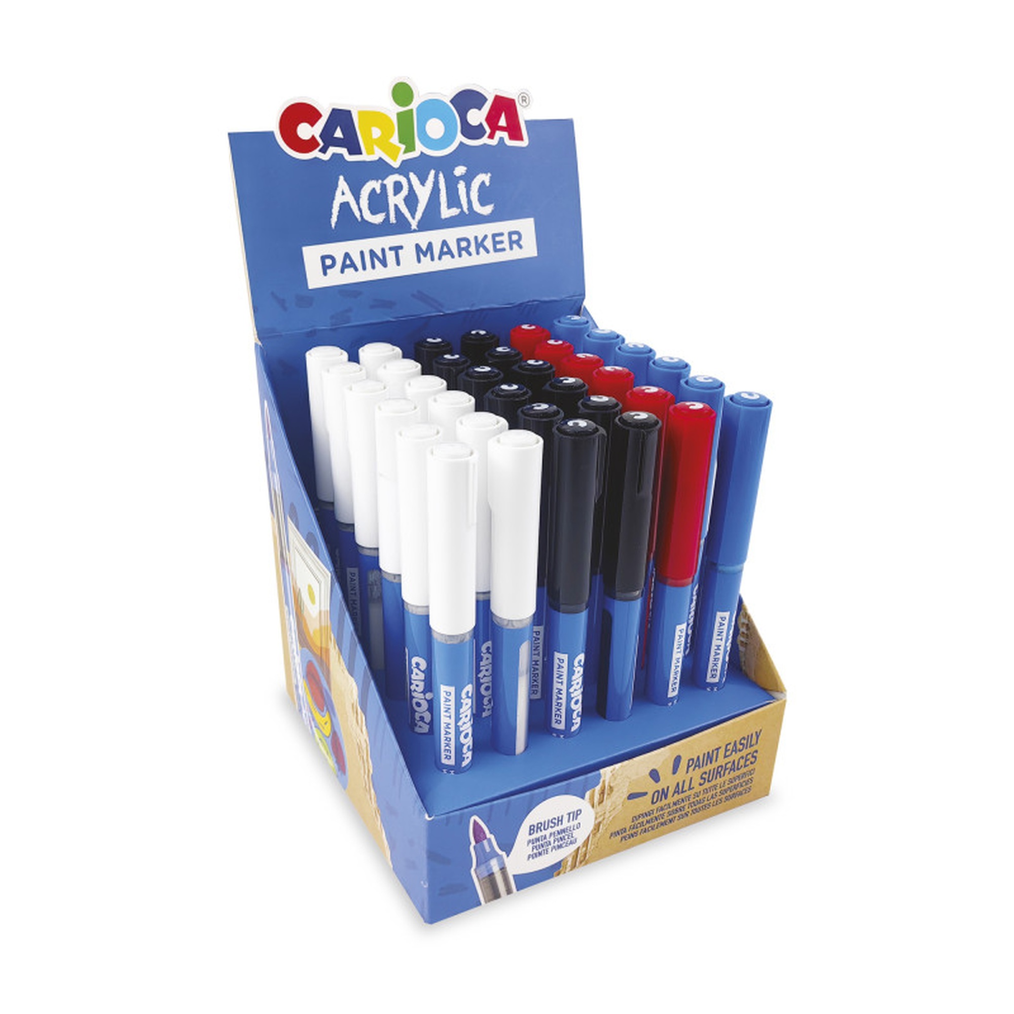 Primary Color Acrylic Paint Markers, 36 Count