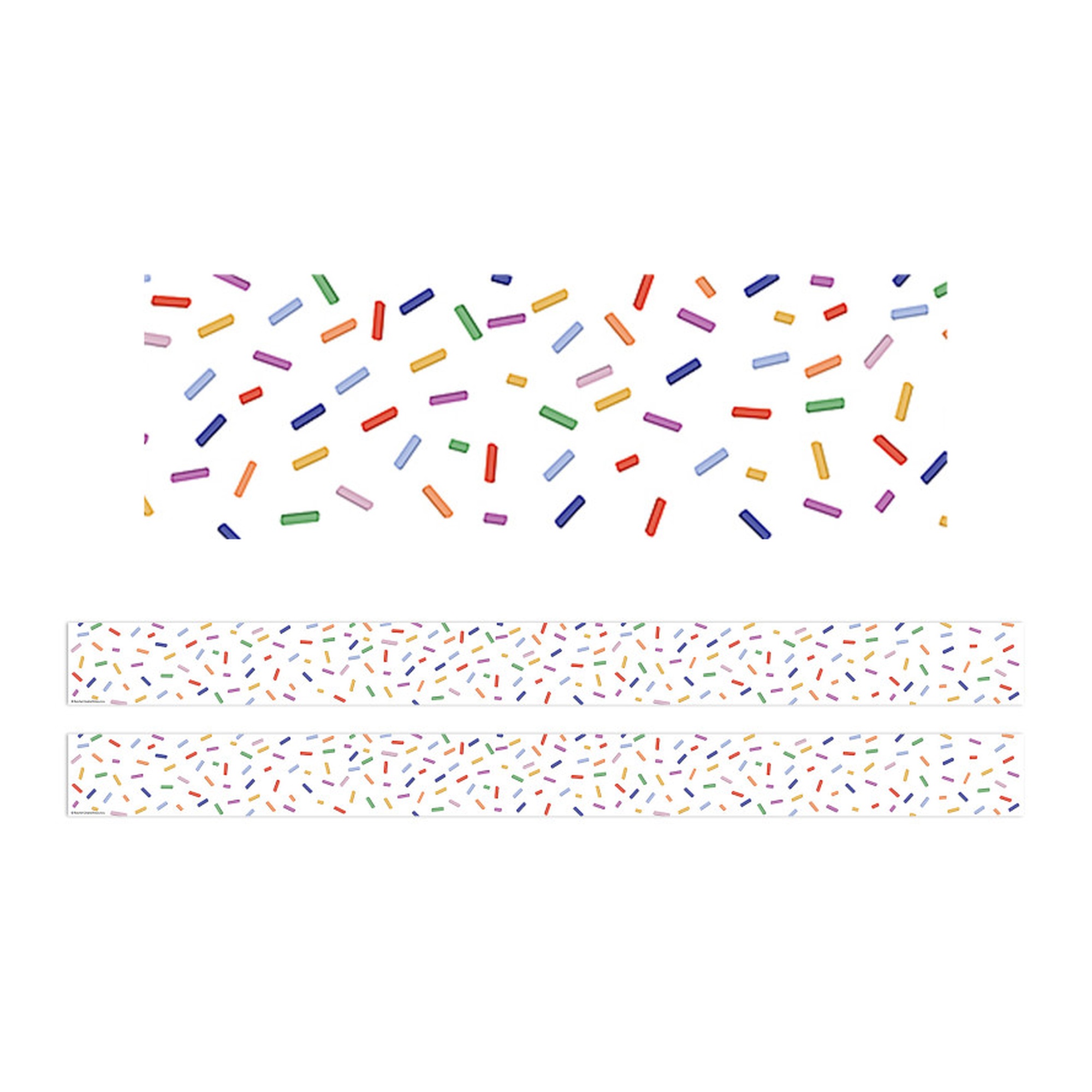 Multicolor Sprinkles Straight Border Trim, 2-Pack