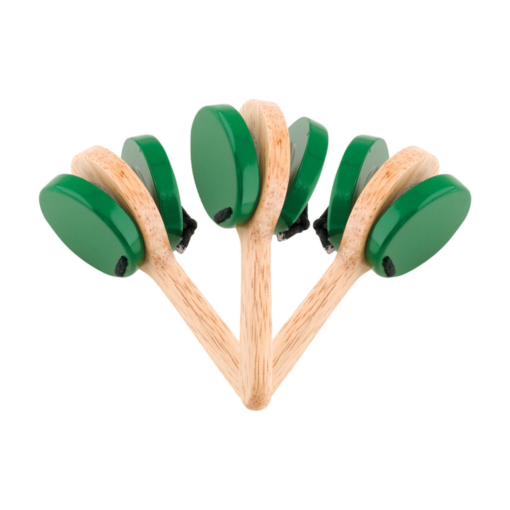 Wooden Castanet Clappers, 3-Pack