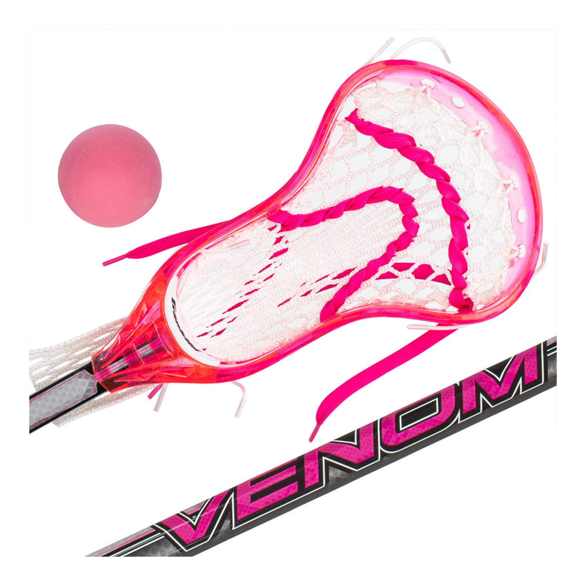 34-Inch Youth Mini Lacrosse Stick and Ball Set, Pink