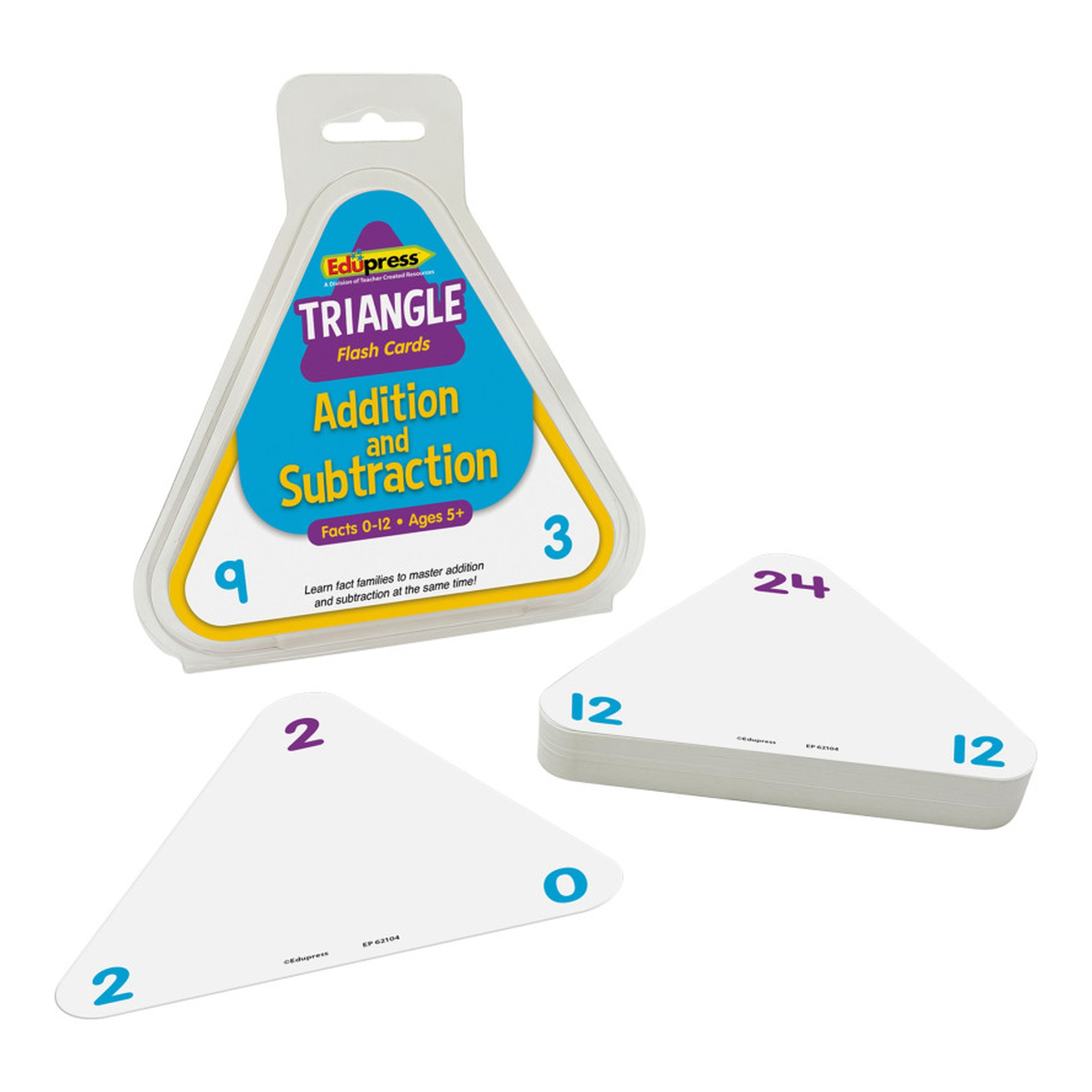 Addition and Subtraction Triangle Flash Cards, 46-Card Set