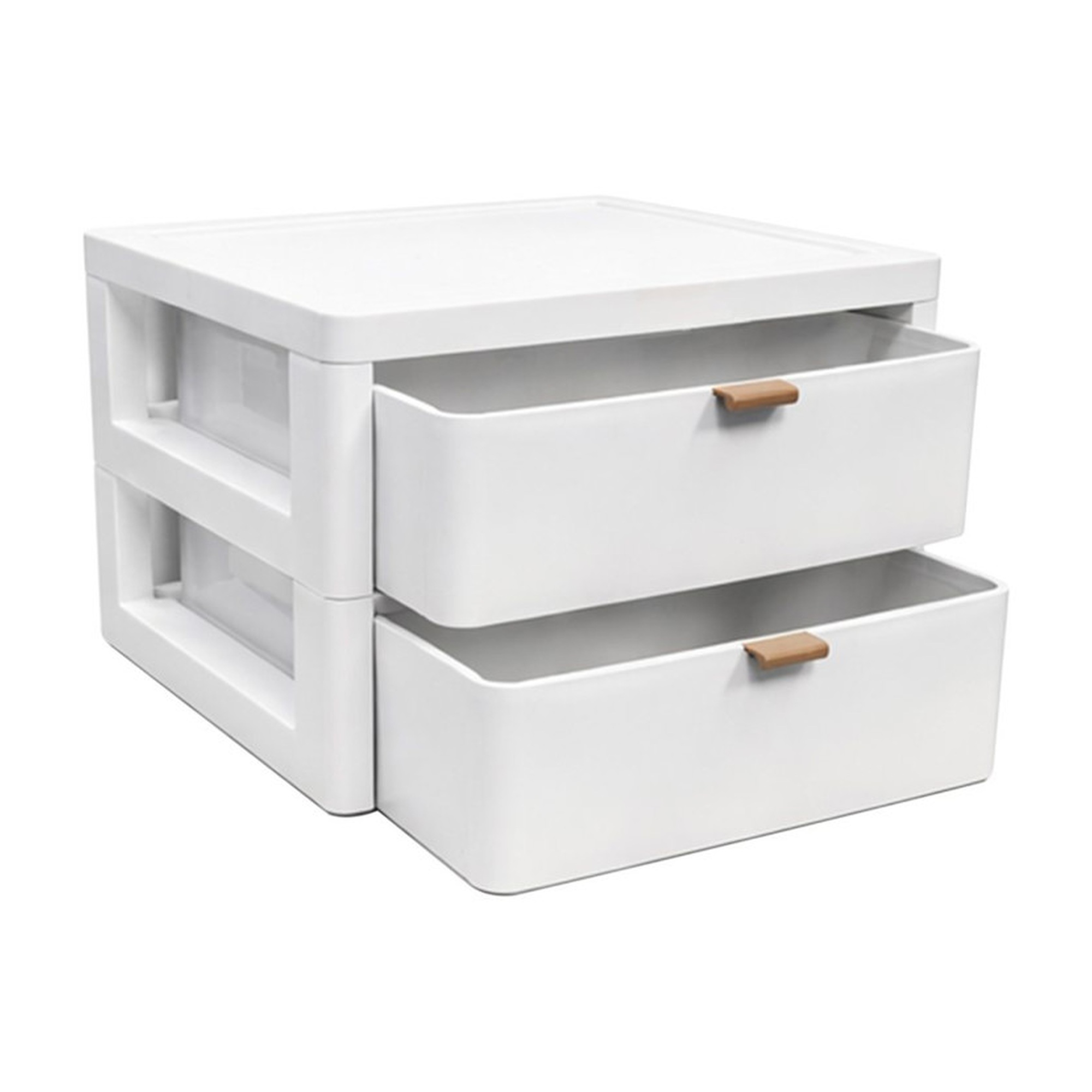 Two-Drawer Desktop Organizer with Gold Handles