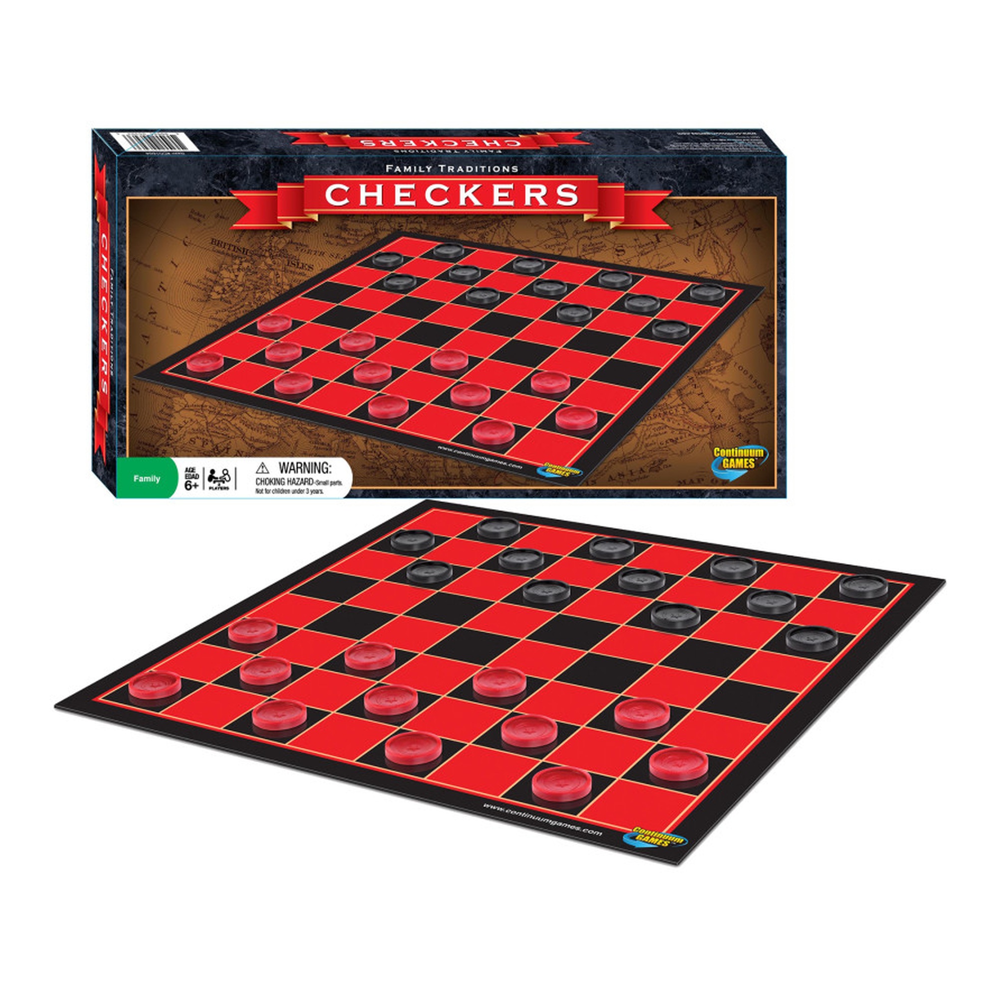 Classic Checkers Board Game