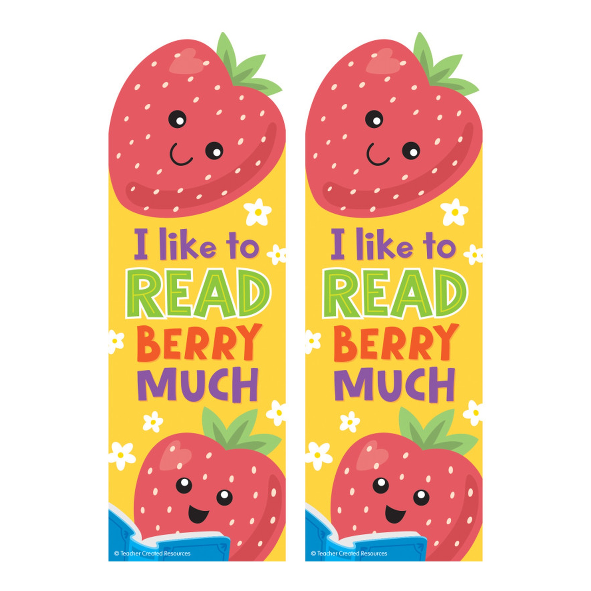 Strawberry Scented Bookmarks, 2 Packs