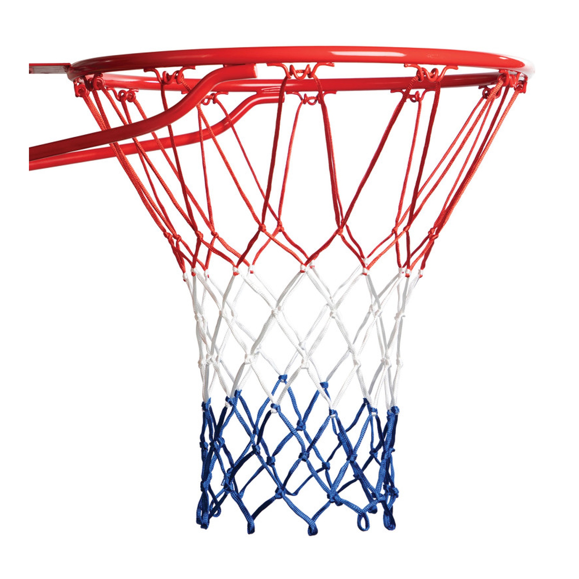 Economy 4 mm Braided Nylon Basketball Net, Red/White/Blue