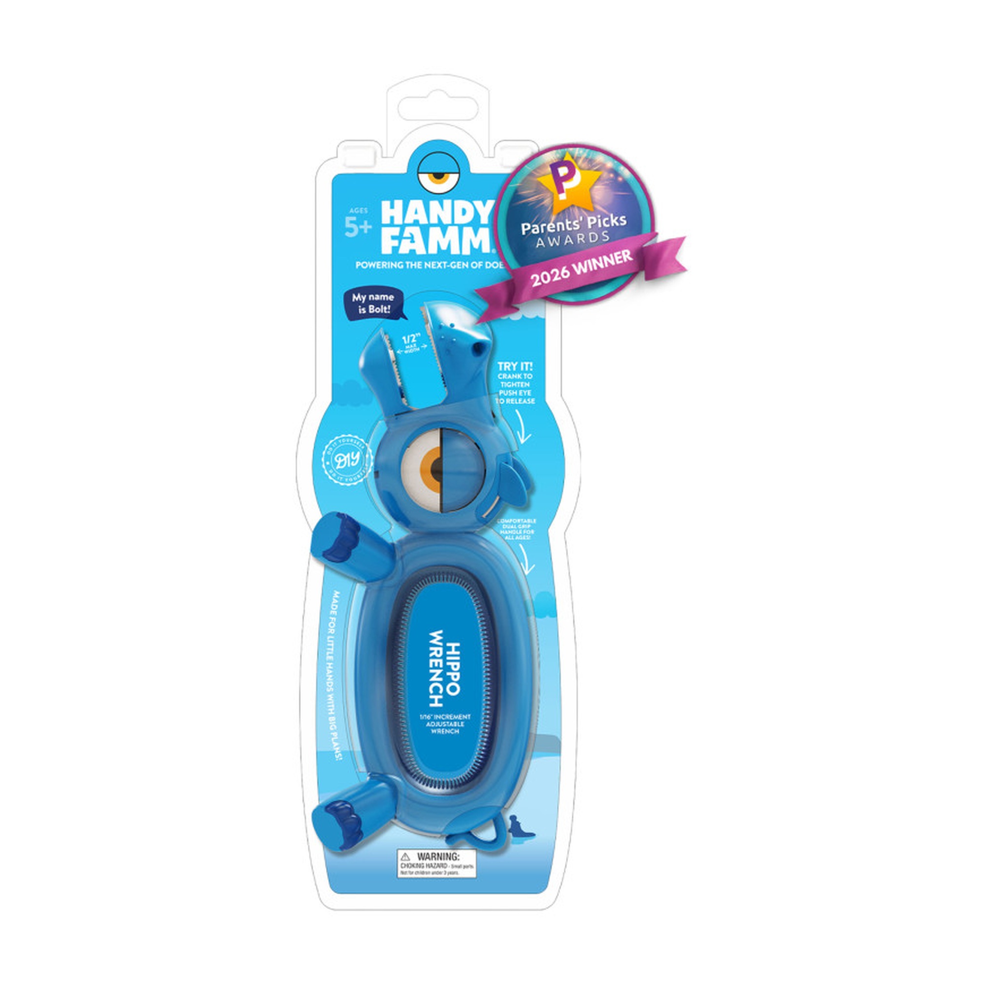 Kids Hippo Adjustable Wrench for STEM Learning