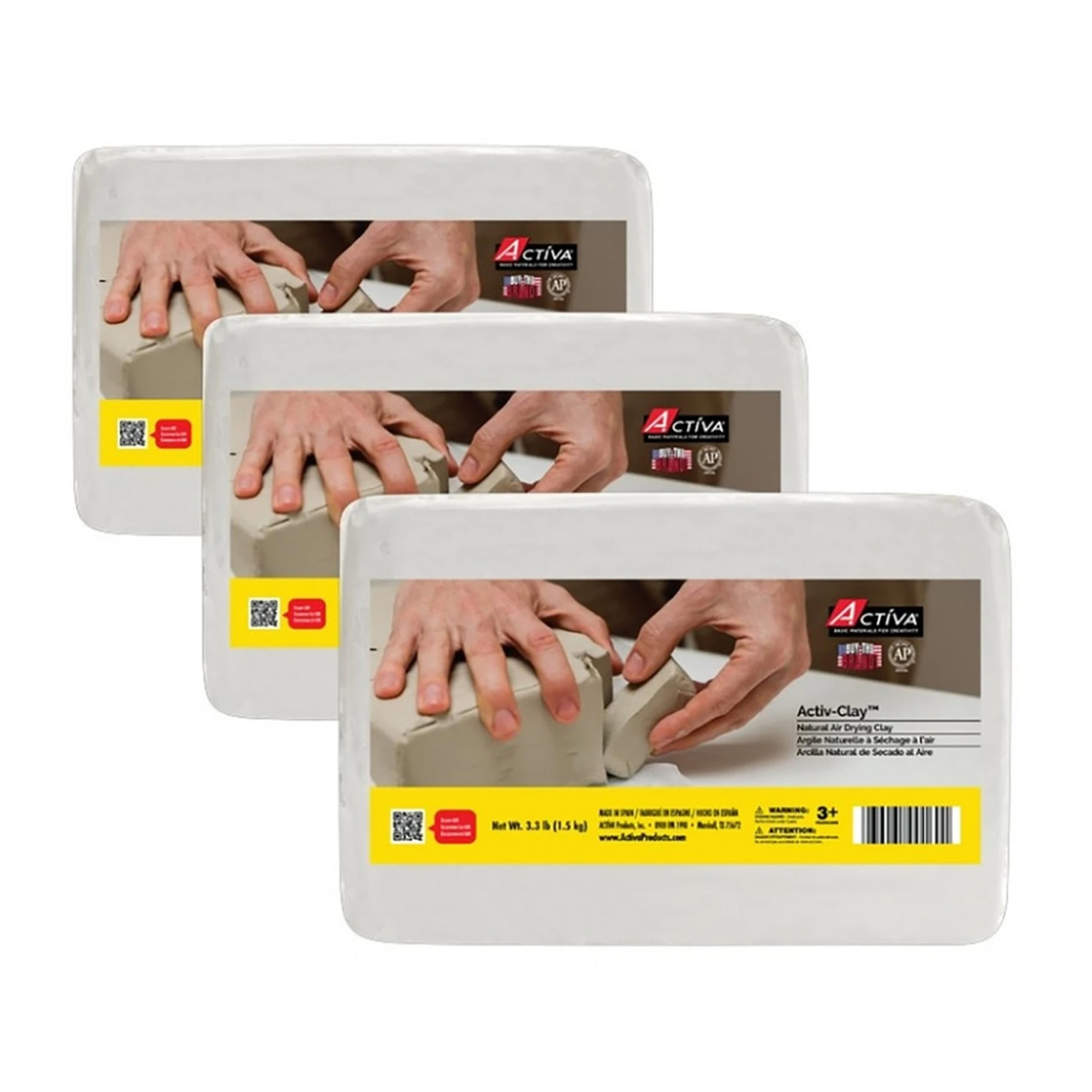 Extra White Air-Dry Natural Clay, 9.9 lb