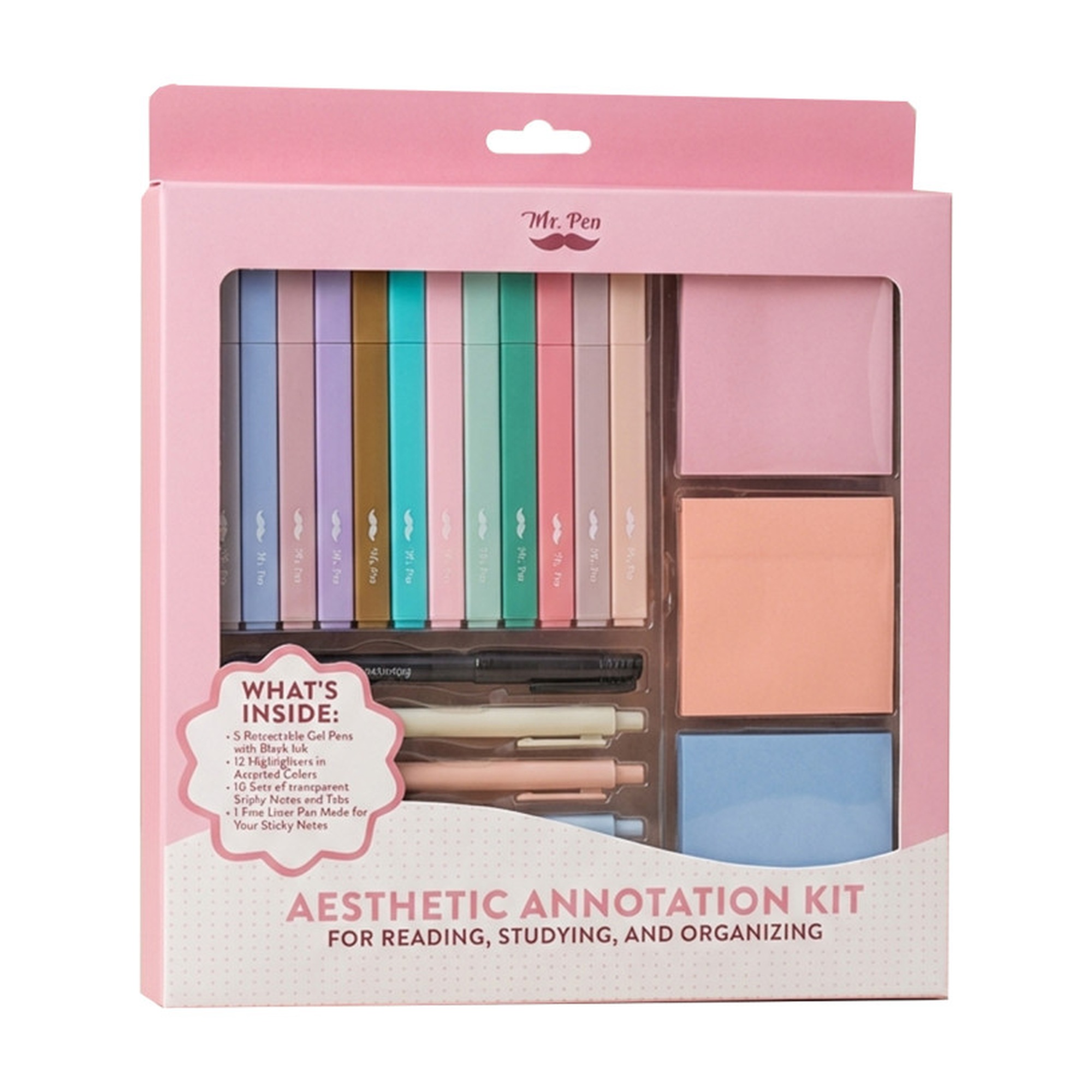 Light Pastel Book Annotation Kit, 38 Pieces