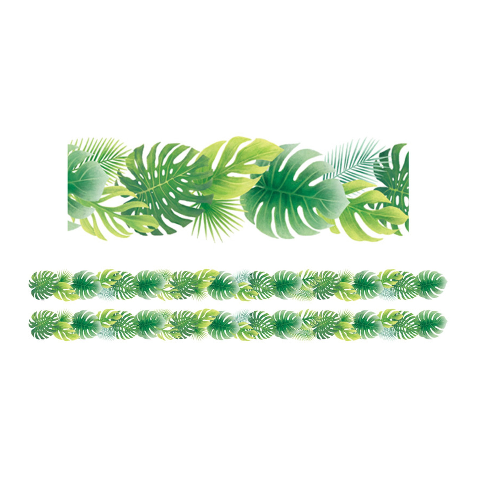 Tropical Leaves Die-Cut Border Trim, 2-Pack