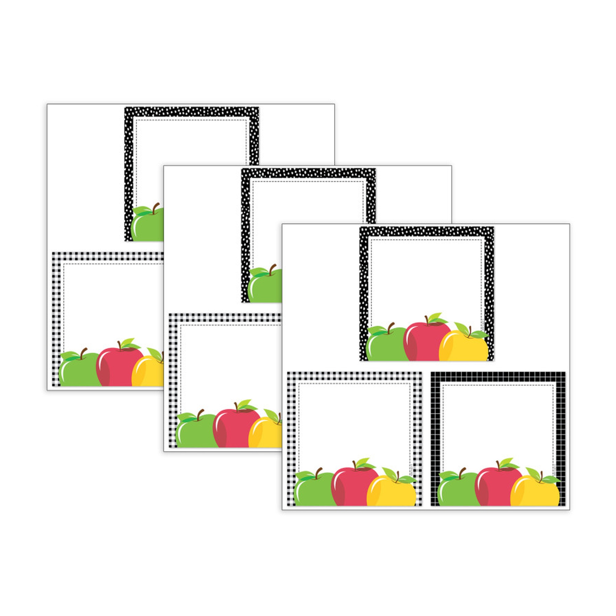 Apple-Themed Designer Cut-Outs, 6 in., 108 Count