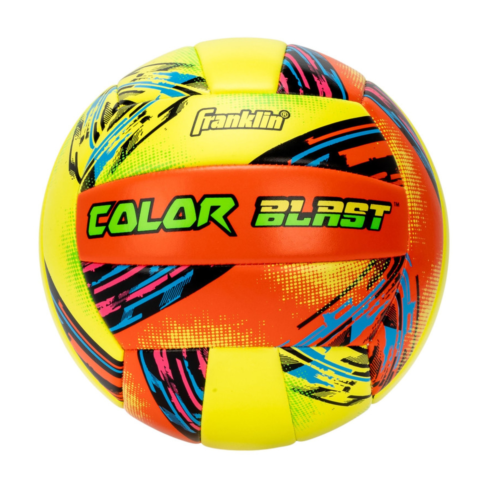 Neon Graphic Cushion-Covered Volleyball