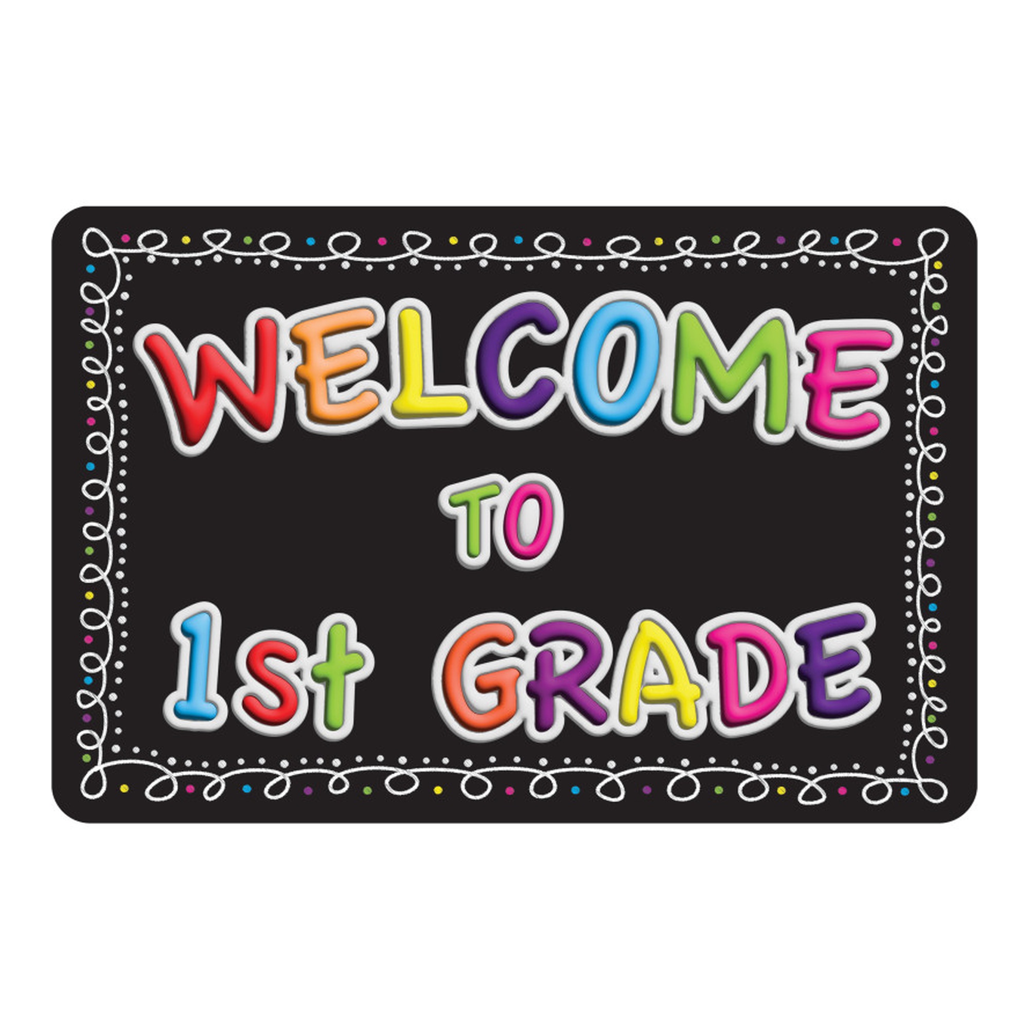 Welcome to 1st Grade Classroom Welcome Mat, 15.5 x 23.5 Inches