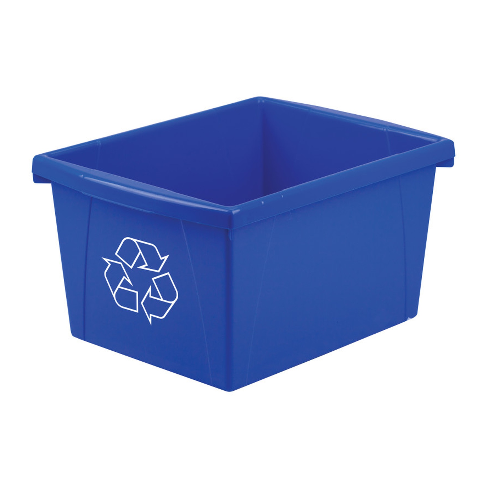 Blue 4-Gallon Recycling Bin