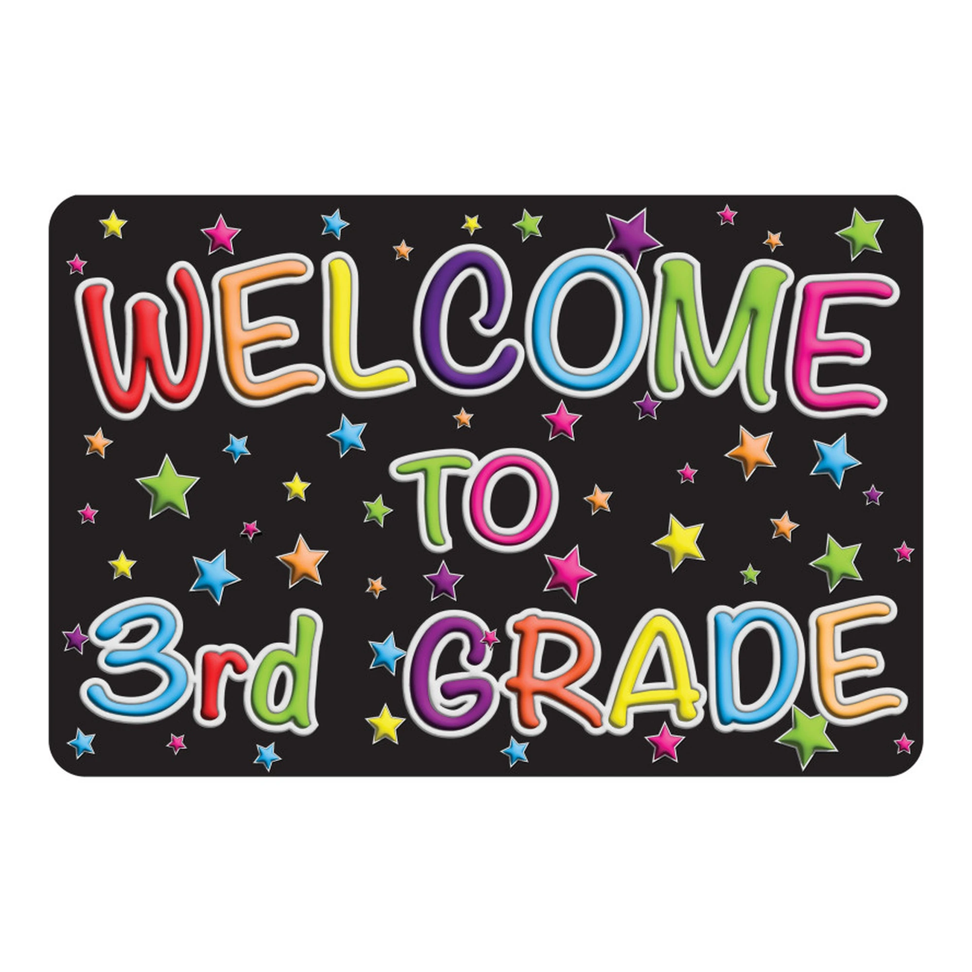 Welcome to 3rd Grade Classroom Welcome Mat, 15.5 x 23.5 in.