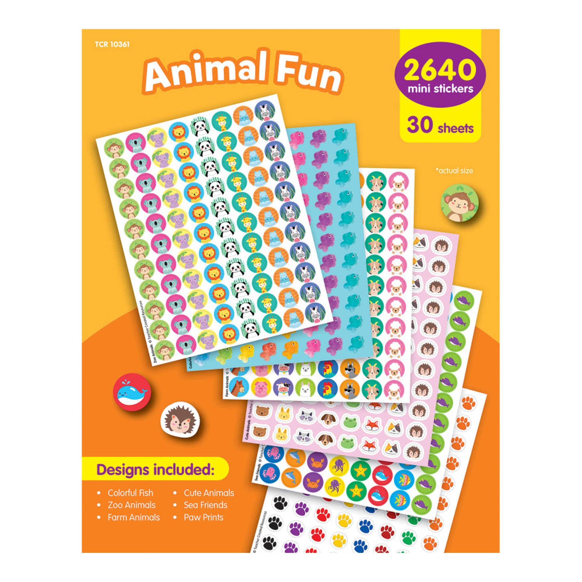 Animal Fun Mini Stickers Variety Pack