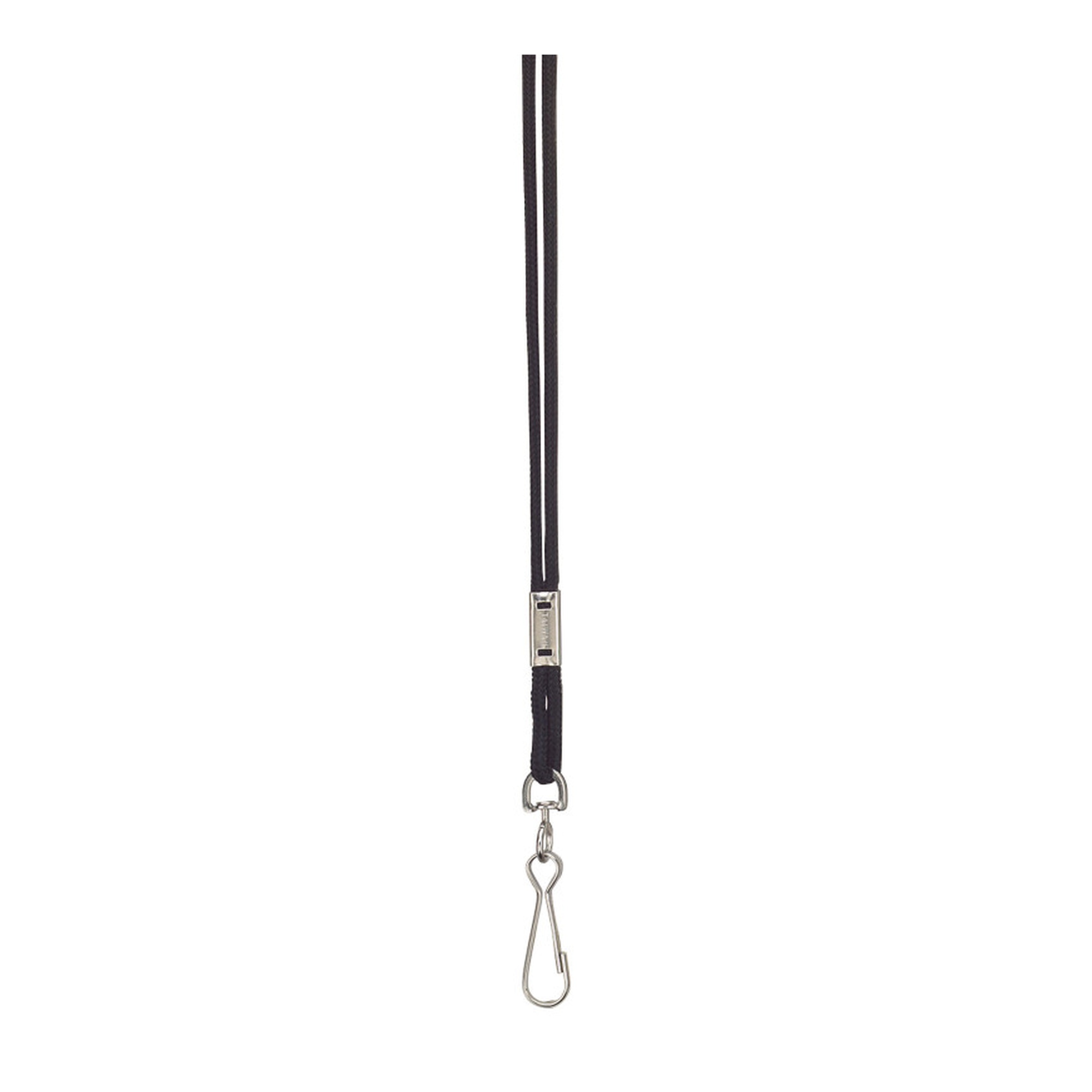 Black Rayon Lanyards with Snap, Pack of 12