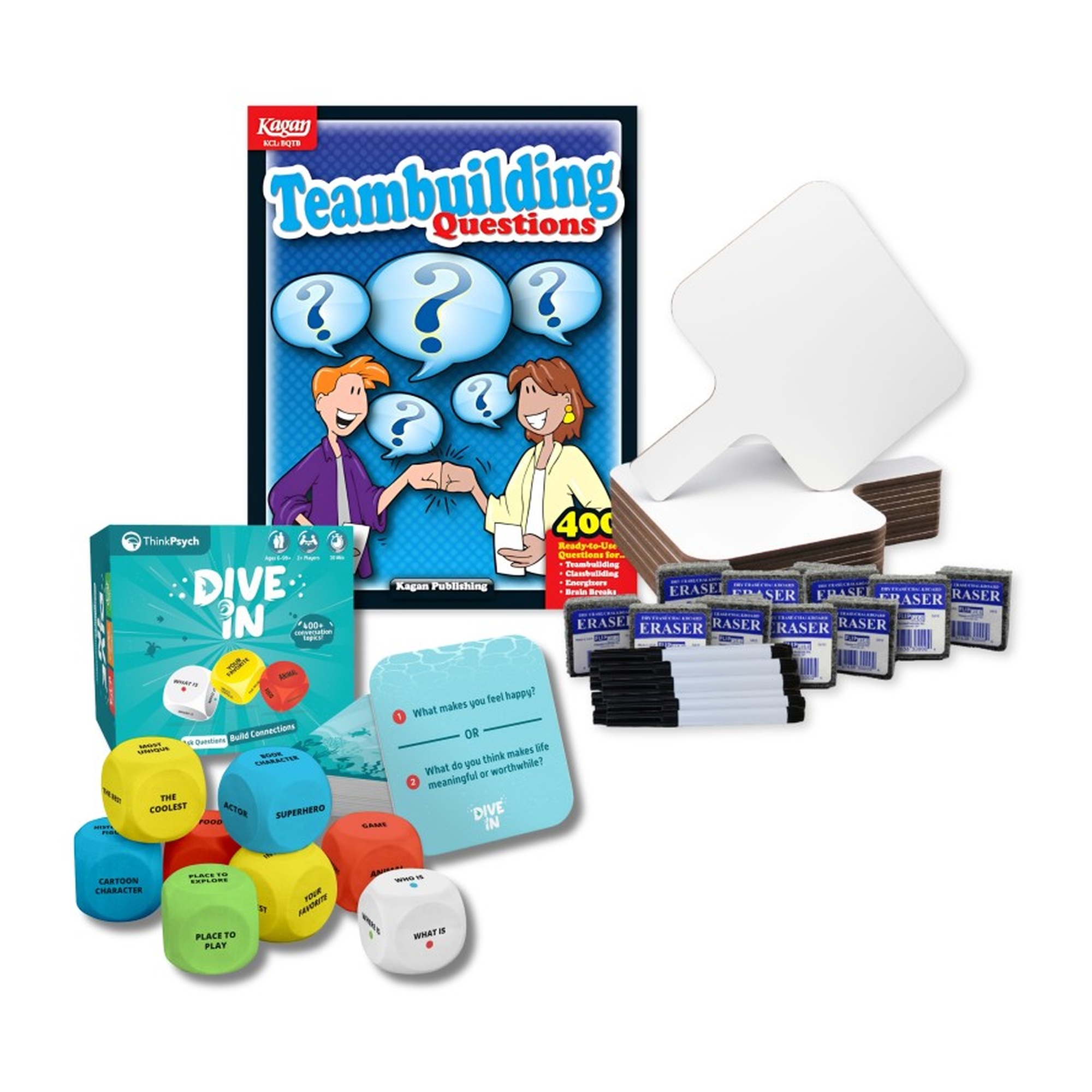 Group Conversation Activity Kit with Discussion Prompts and Answer Paddles