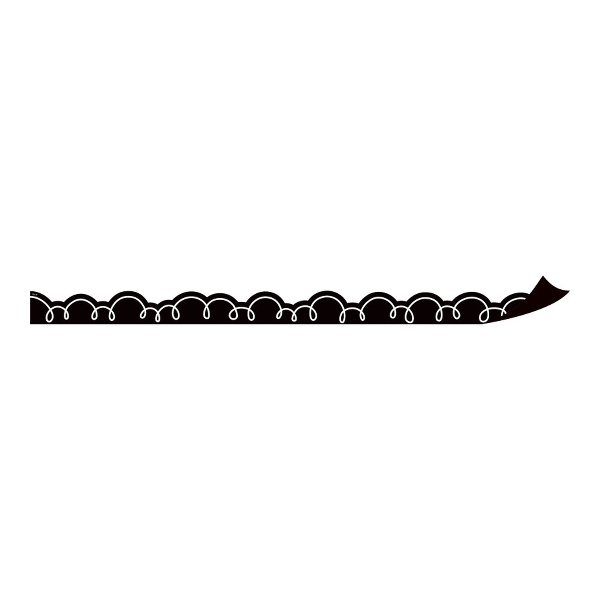 Black and White Squiggle Magnetic Border, 24 ft