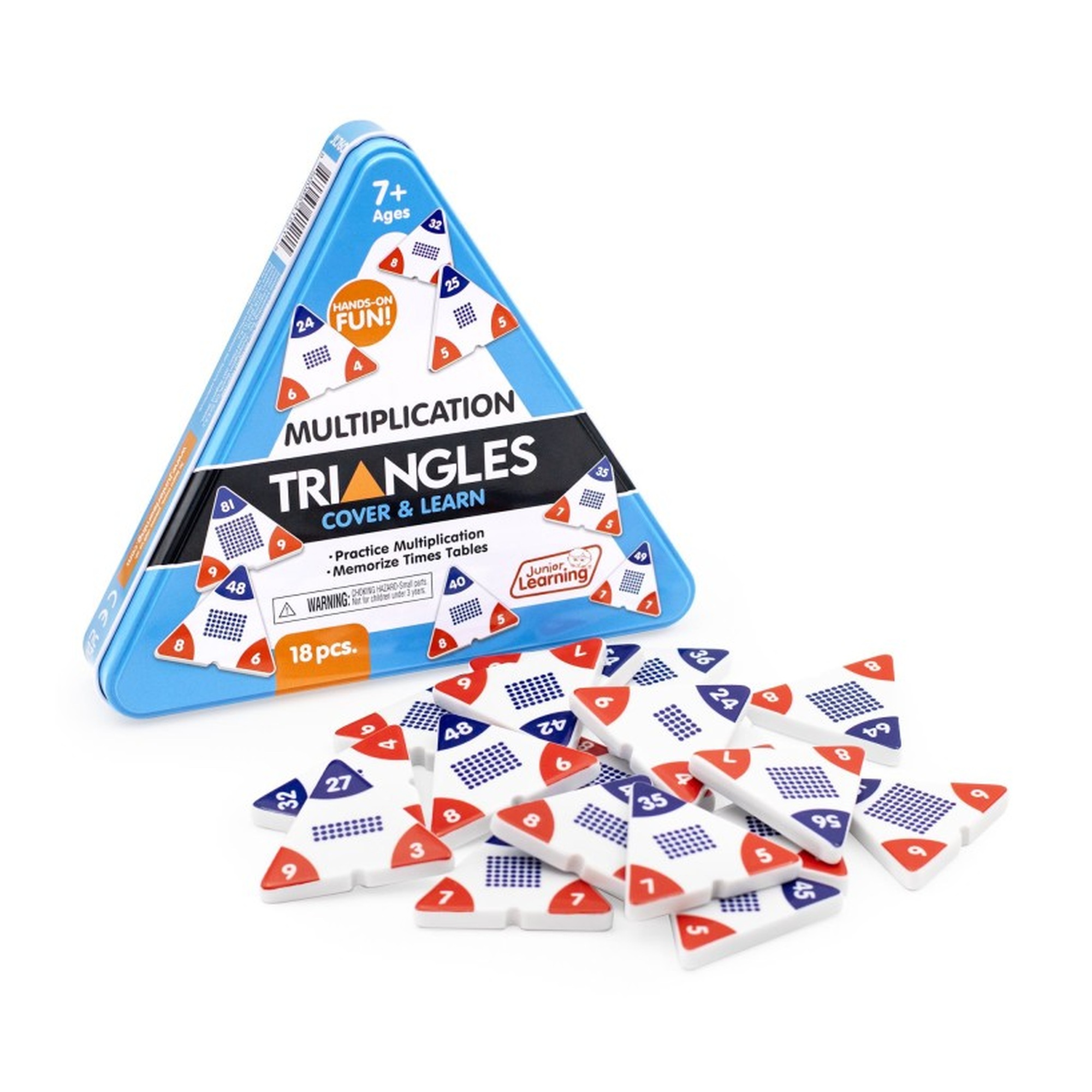 Multiplication Triangles Math Practice Set, 18 Pieces