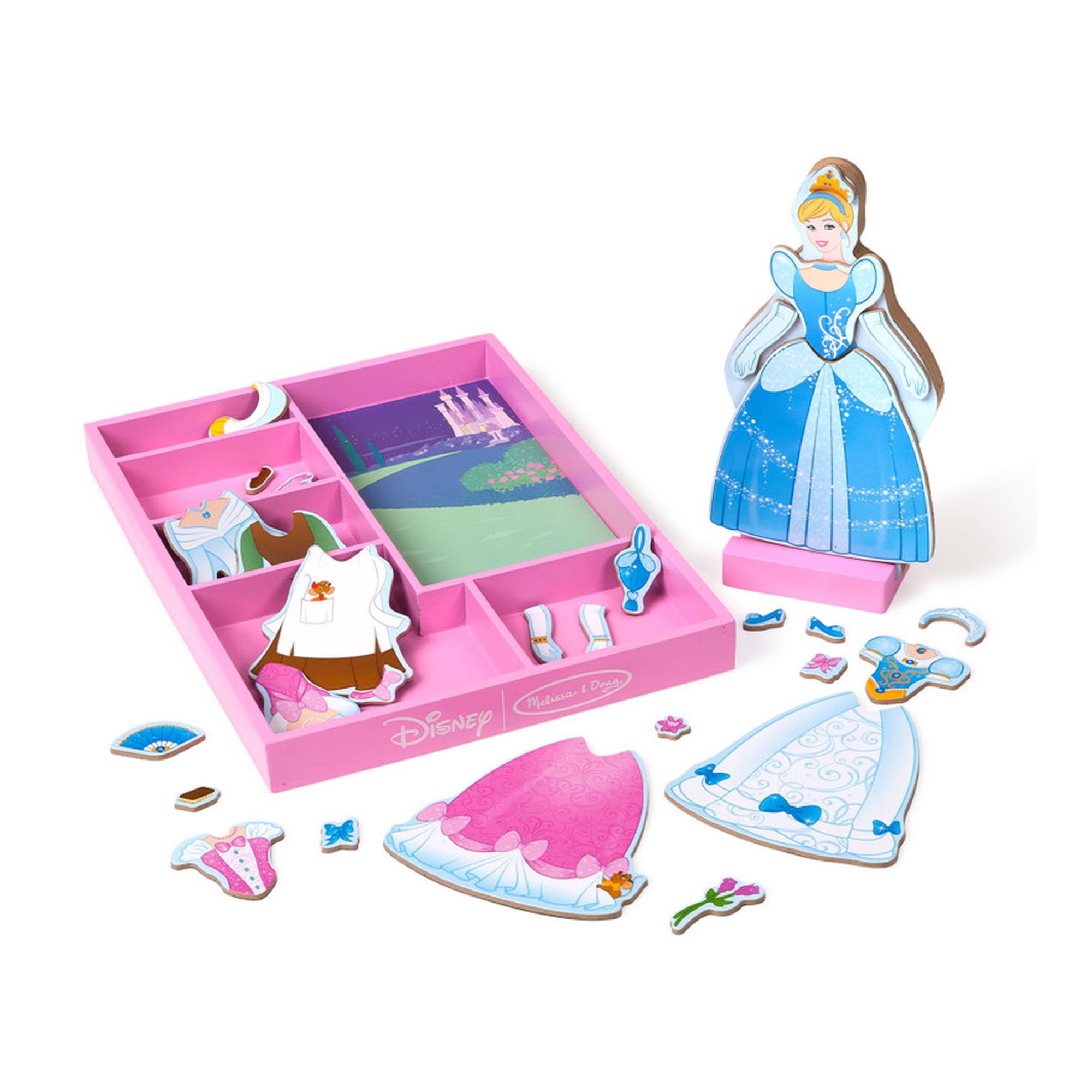 Cinderella Wooden Magnetic Dress-Up Play Set