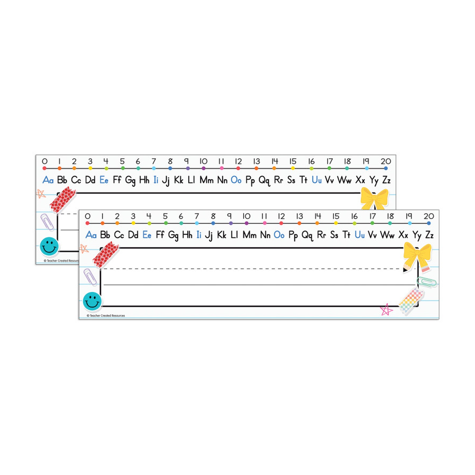 Cool for School Alphabet Flat Name Plates, 2-Pack
