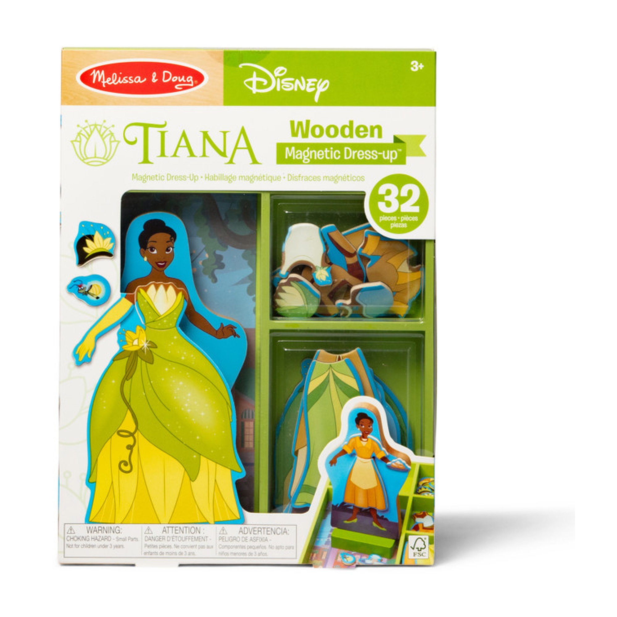 Tiana Wooden Magnetic Dress-Up Play Set