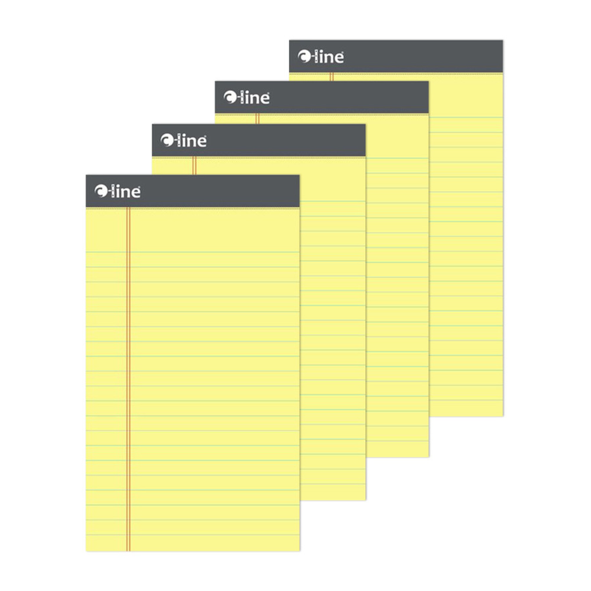 Canary Ruled Legal Pads, 5 x 8 Inches, 50 Sheets, 4-Pack