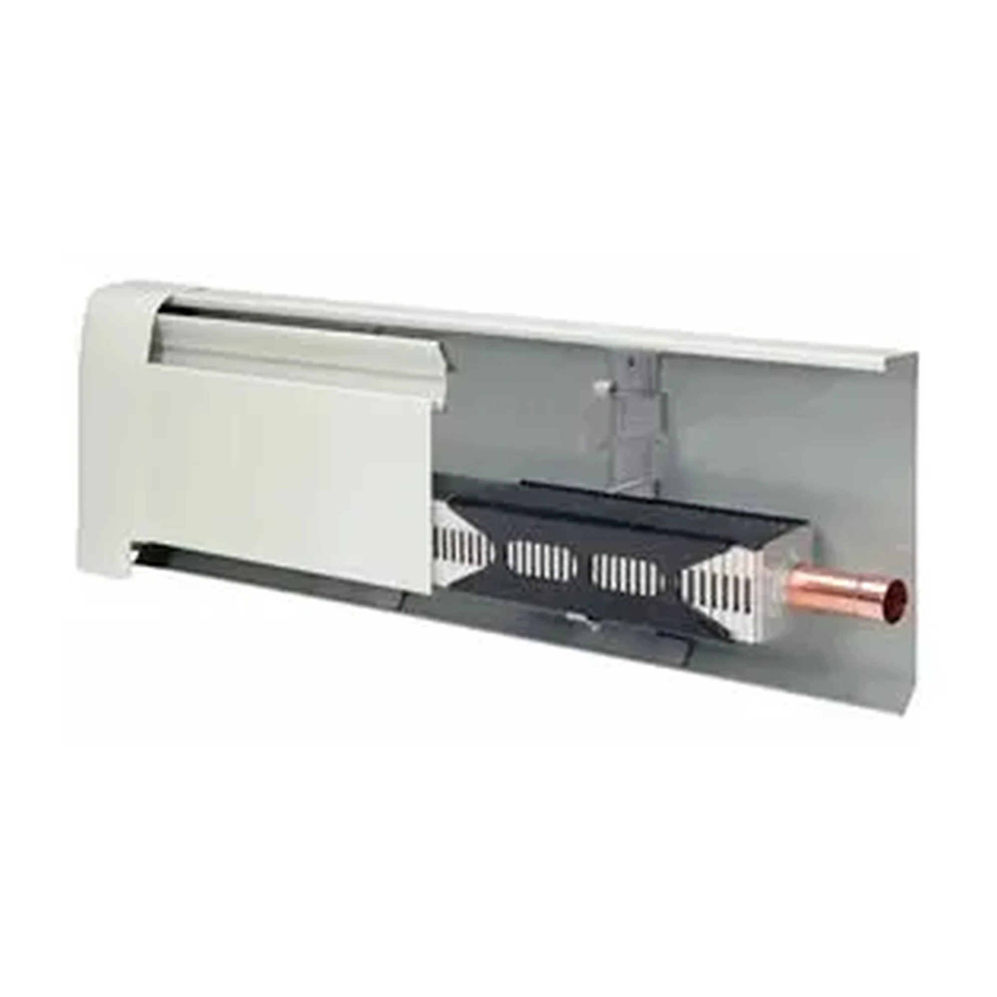 60-Inch White Panel Track Hydronic Baseboard Heater with 3/4-Inch Element