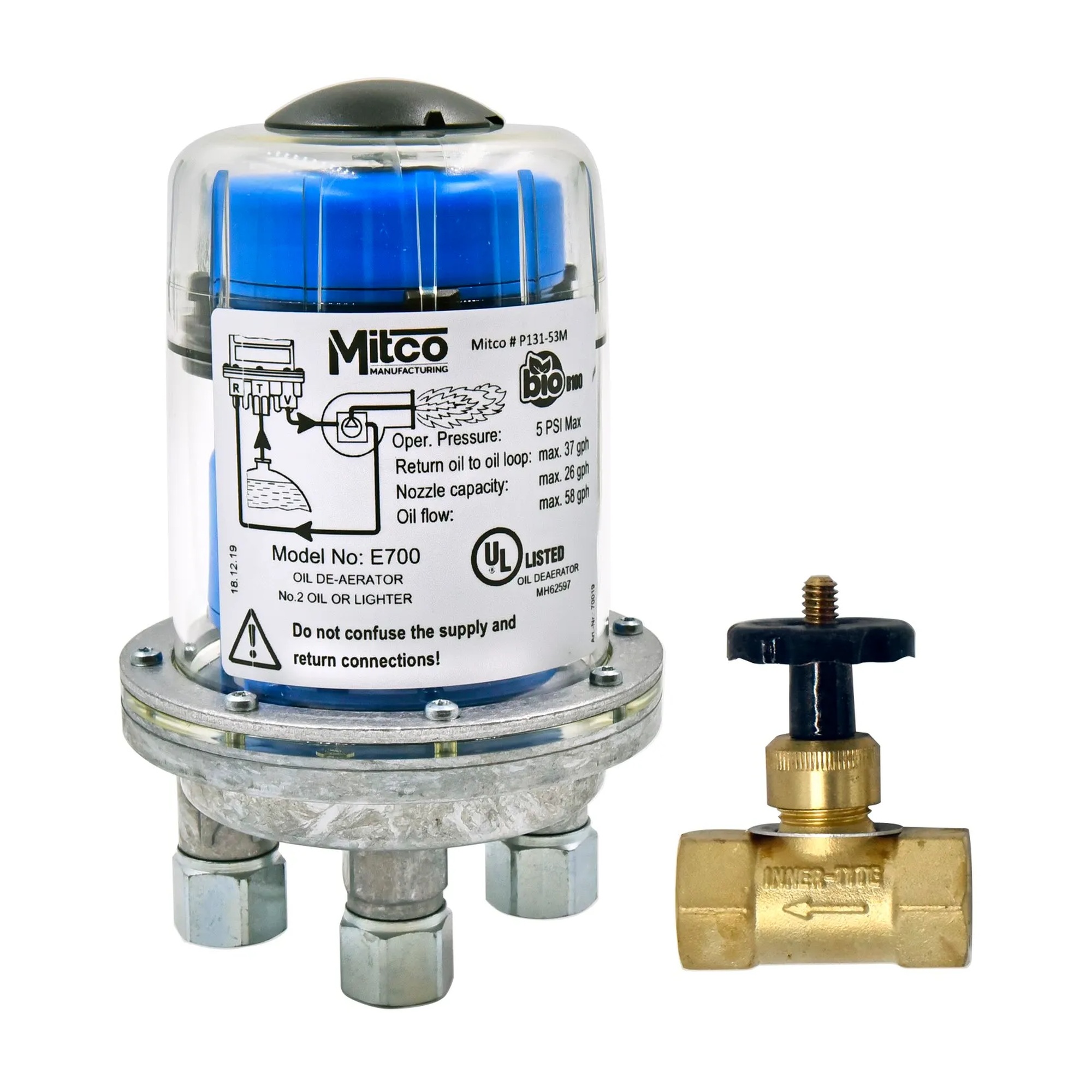 Smart-Flo Oil De-Aerator with Clear Chamber
