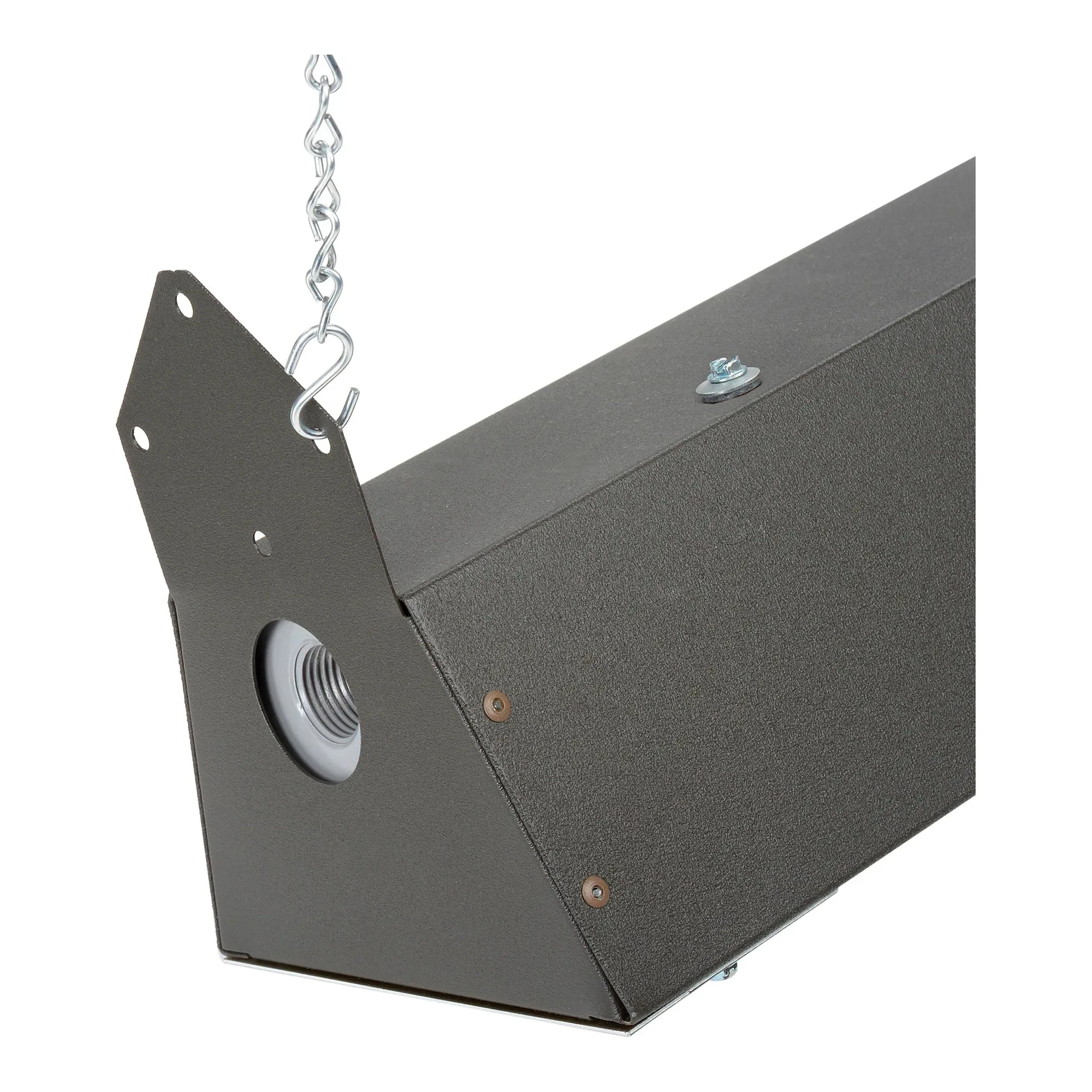 Brown quartz infrared spot heater with steel housing and aluminum reflector