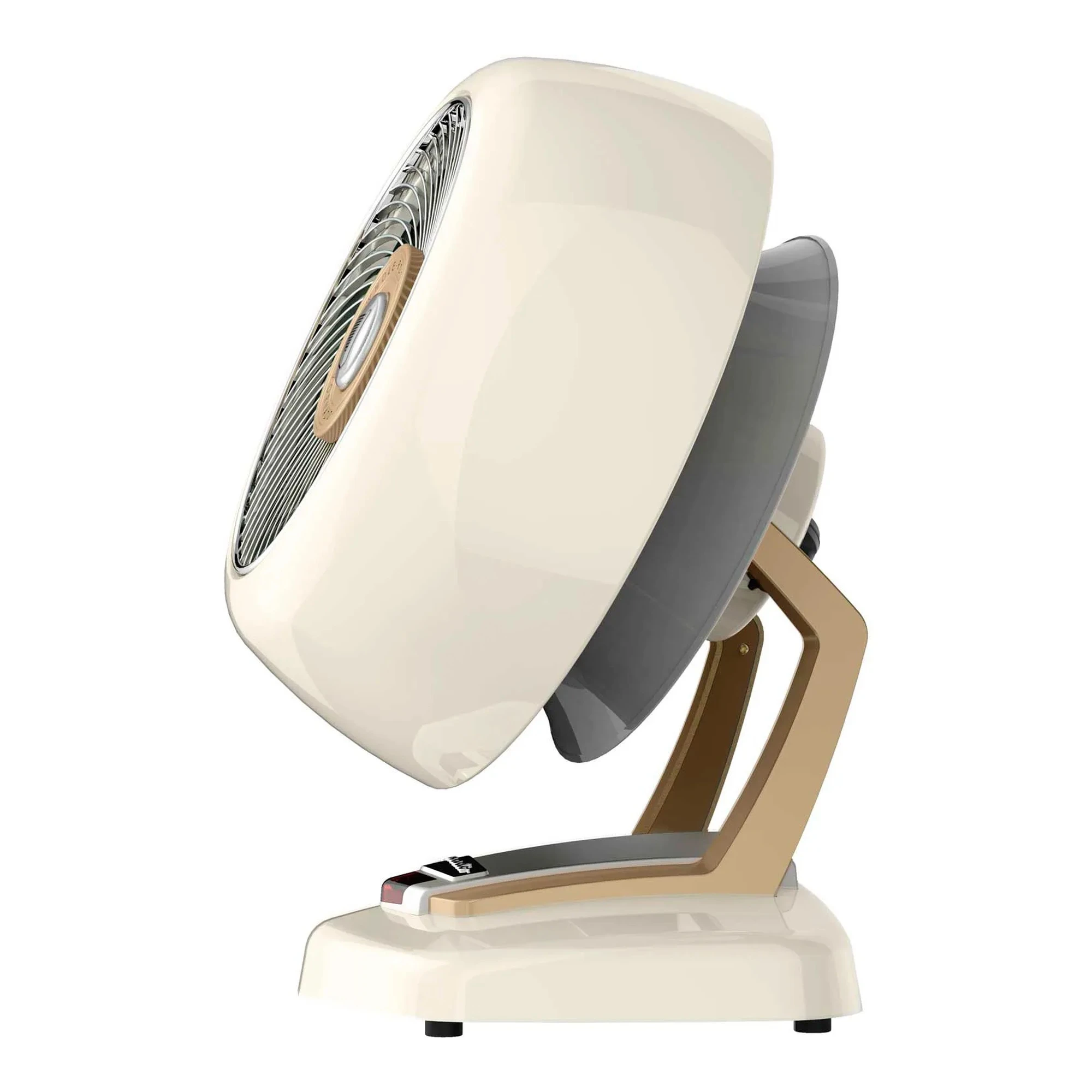White whole room electric heater with adjustable thermostat and pivoting head
