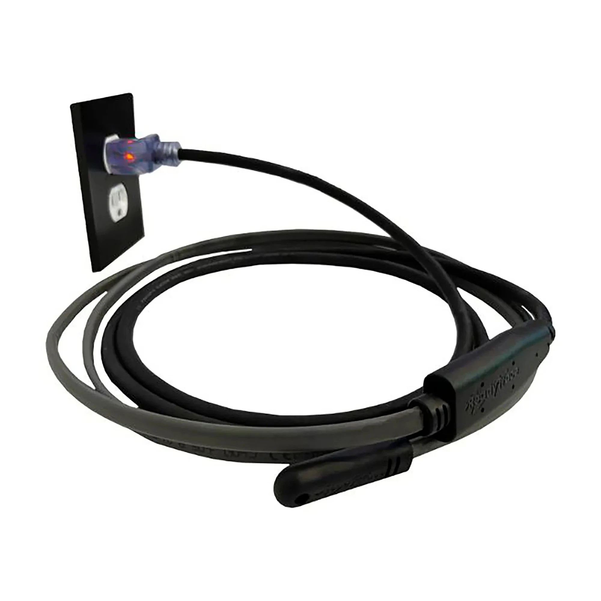 Black 24 ft self-regulating freeze protection heating cable with plug