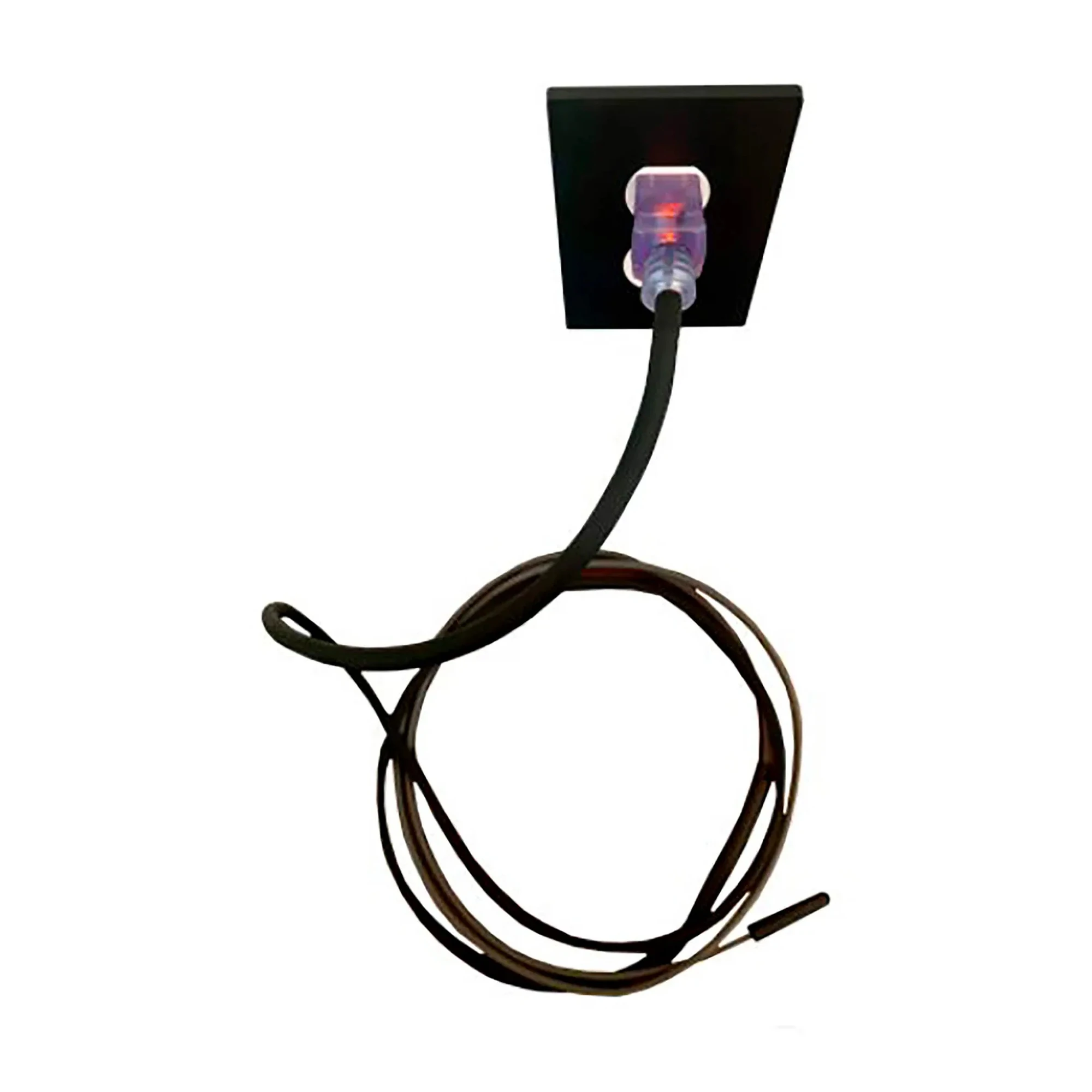 Black 24 ft self-regulating freeze protection heating cable with plug