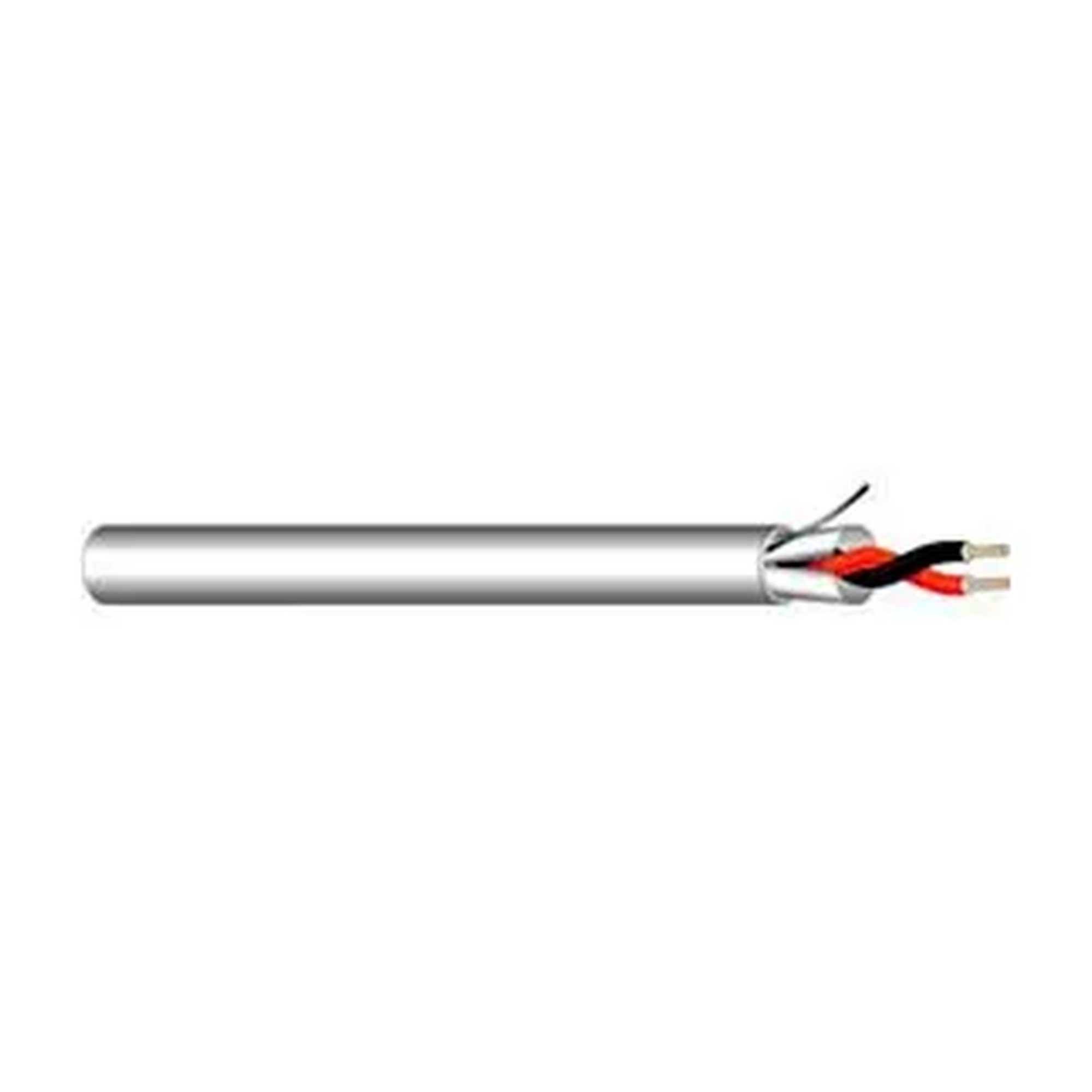 14 AWG 2-Conductor Shielded Plenum Control Cable, 500 ft., White