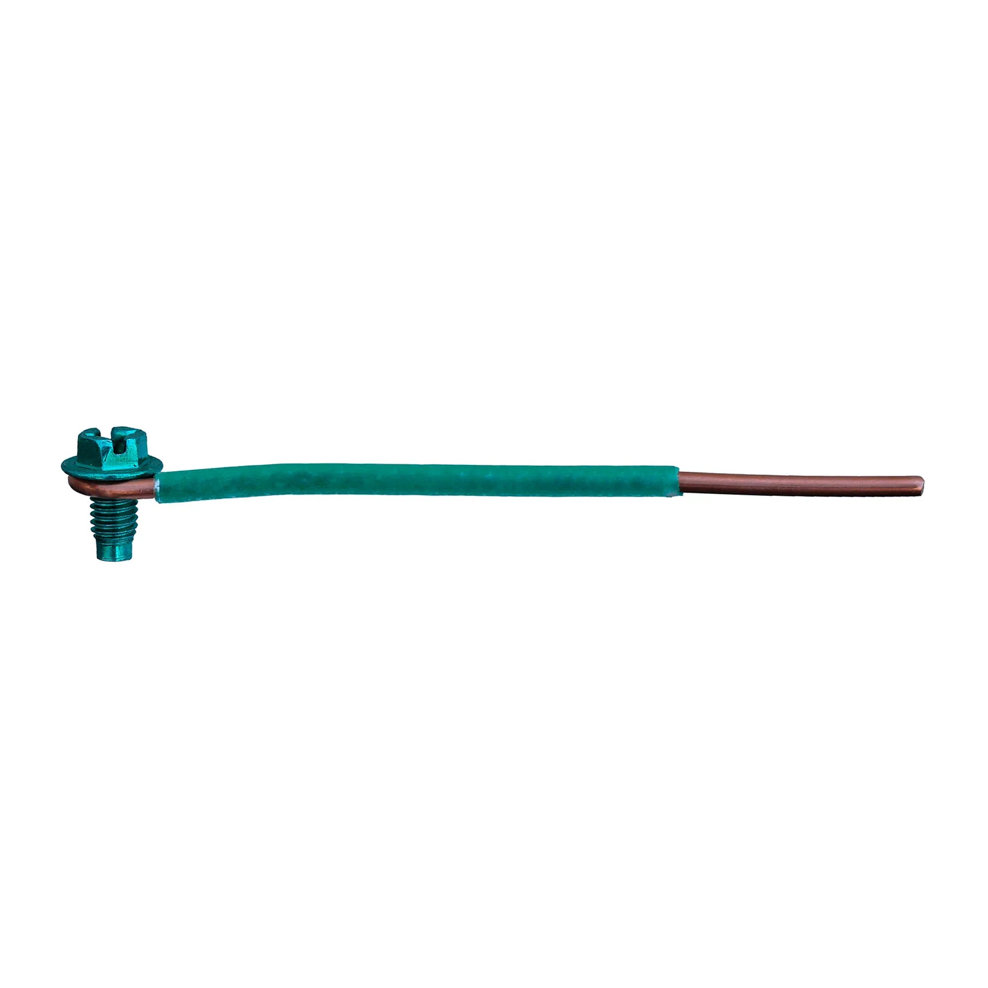 12 AWG Solid Copper Grounding Pigtail with Hex Head Combo Screw