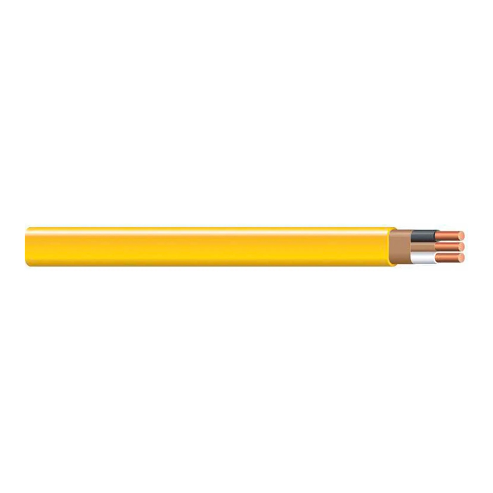 12/2 AWG NM-B Cable with Ground, Yellow, 100 ft