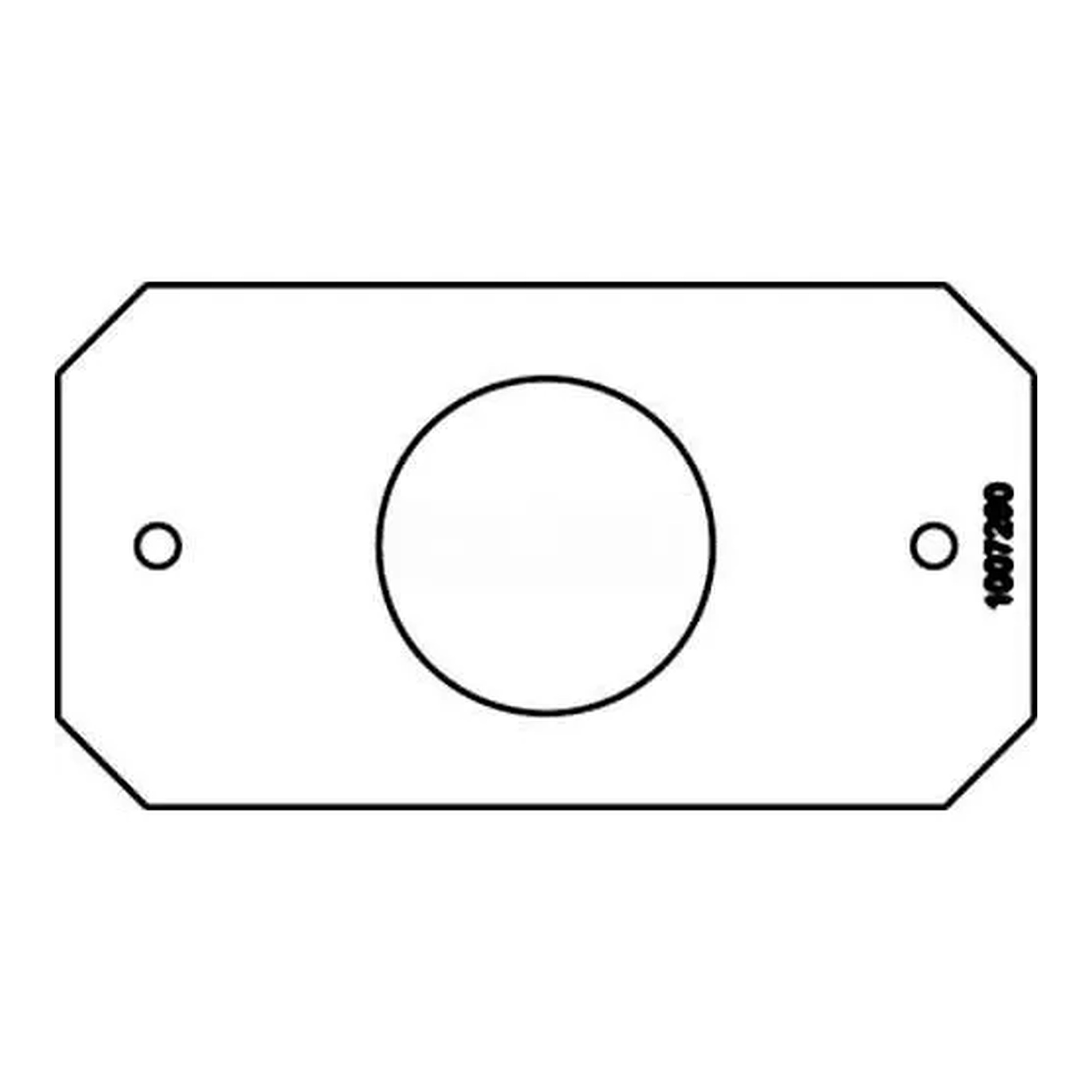 Poke-Through 1-Gang Device Plate with Single Receptacle Opening