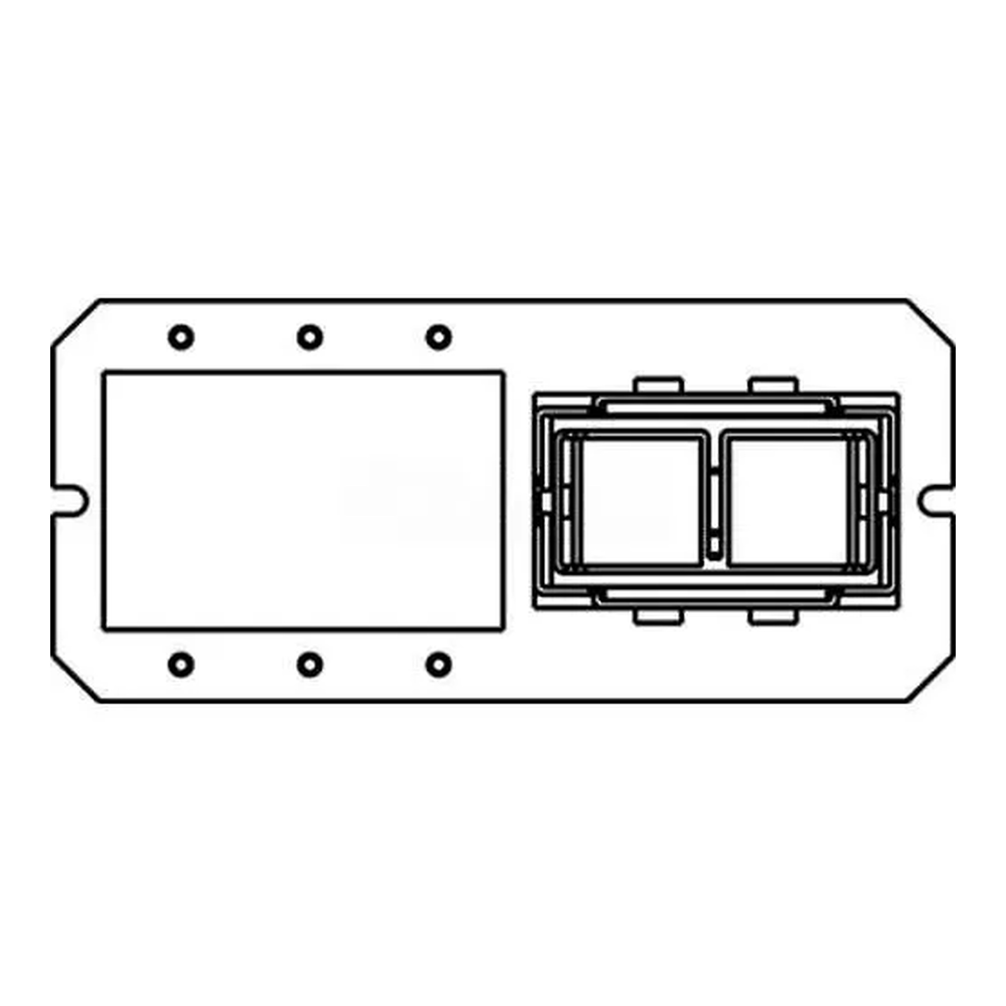 Poke-Through 1-1/2-Gang MAAP/2A Plate