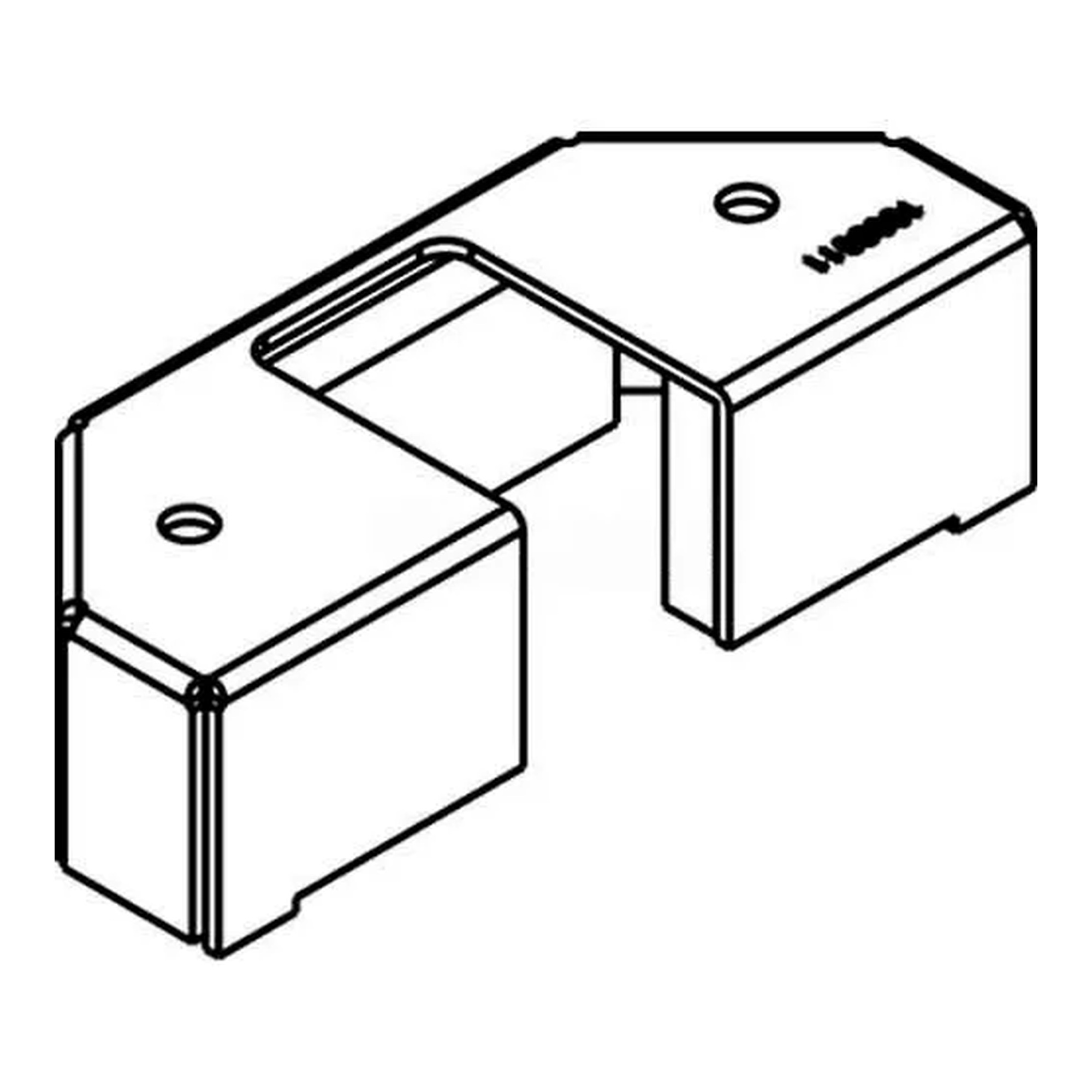 1/2-Gang Poke-Through Pass-Through Housing Assembly