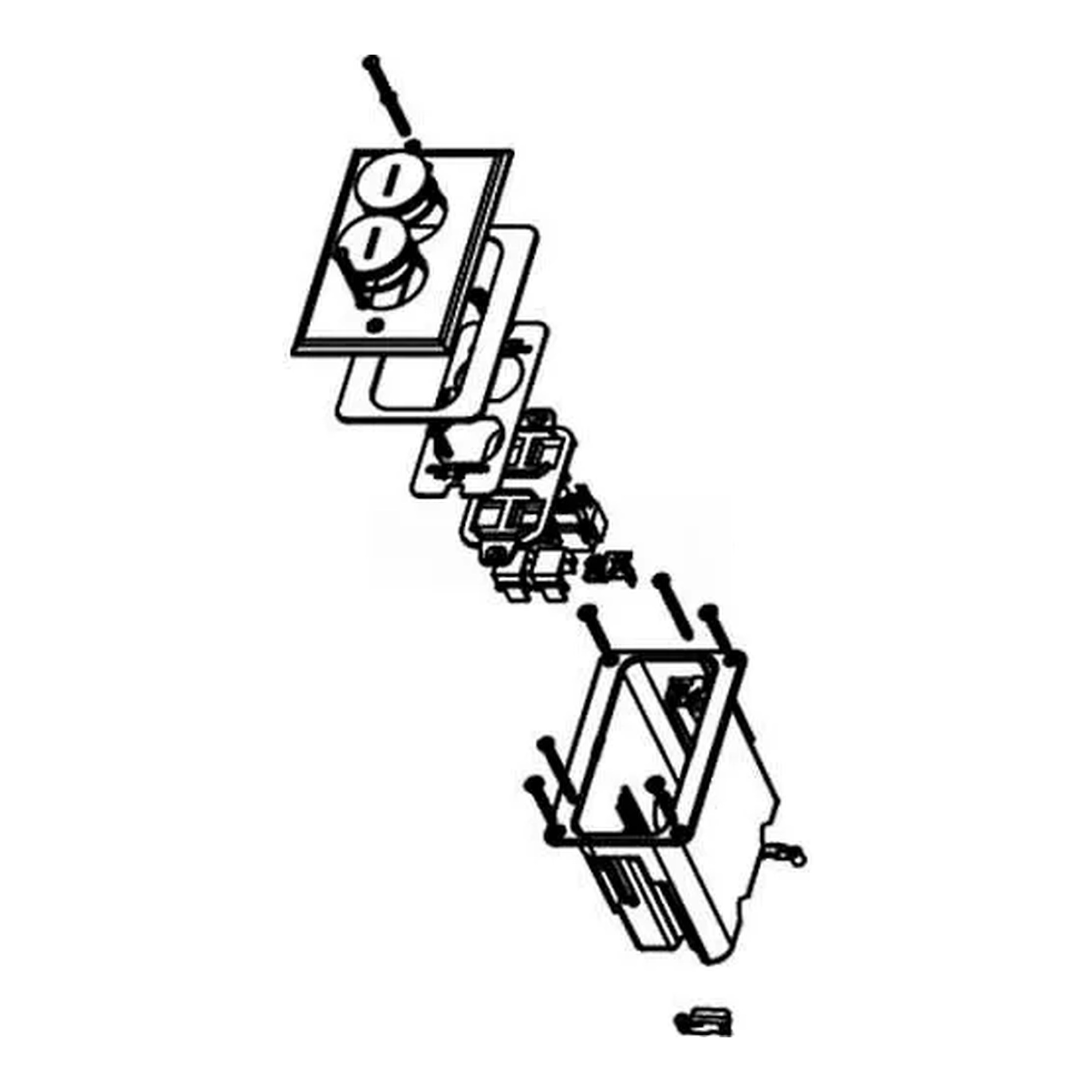 1-Gang Floor Box with Four Communication Device Openings