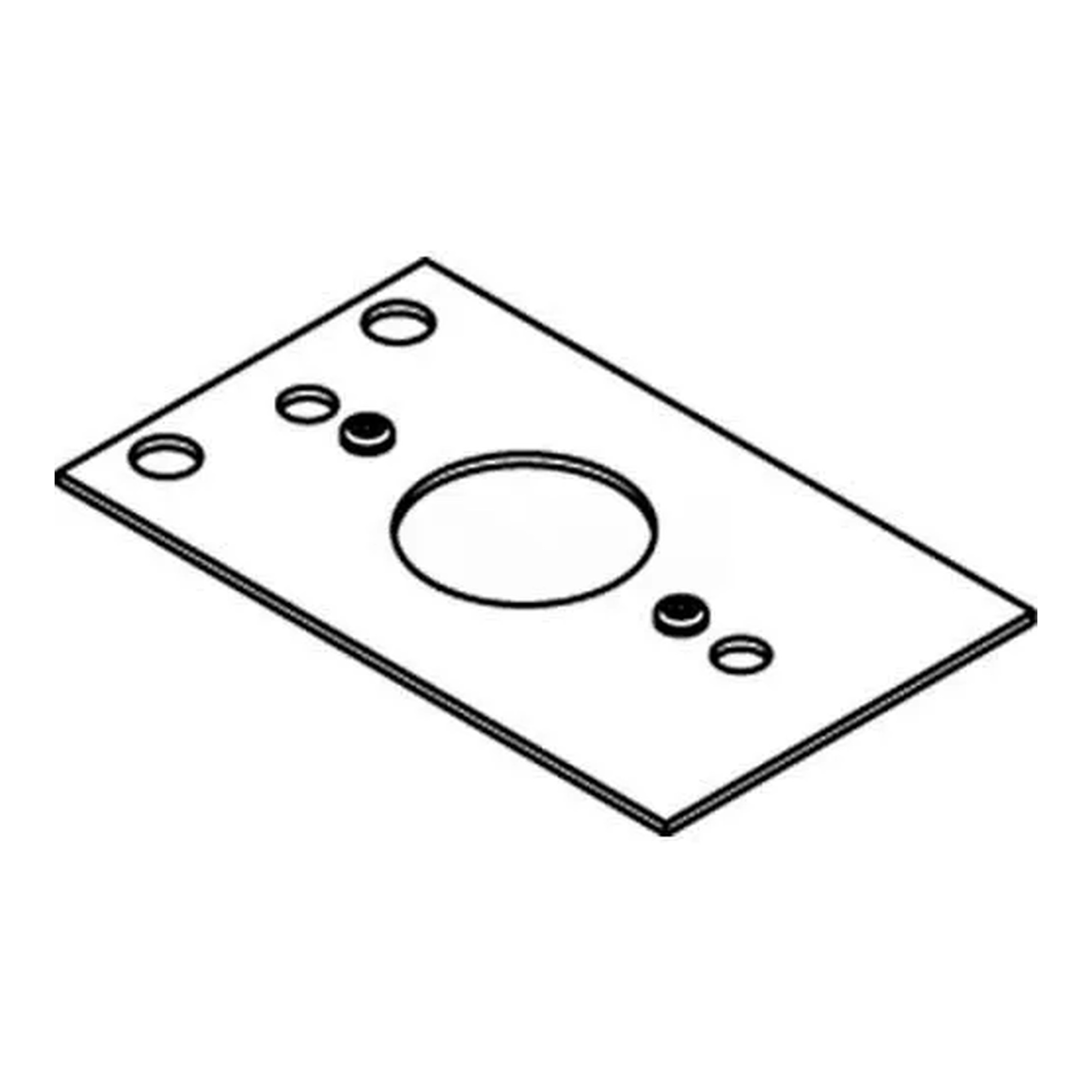 CRFB Series Single Receptacle Floor Box Plate, 1.39 in. Diameter