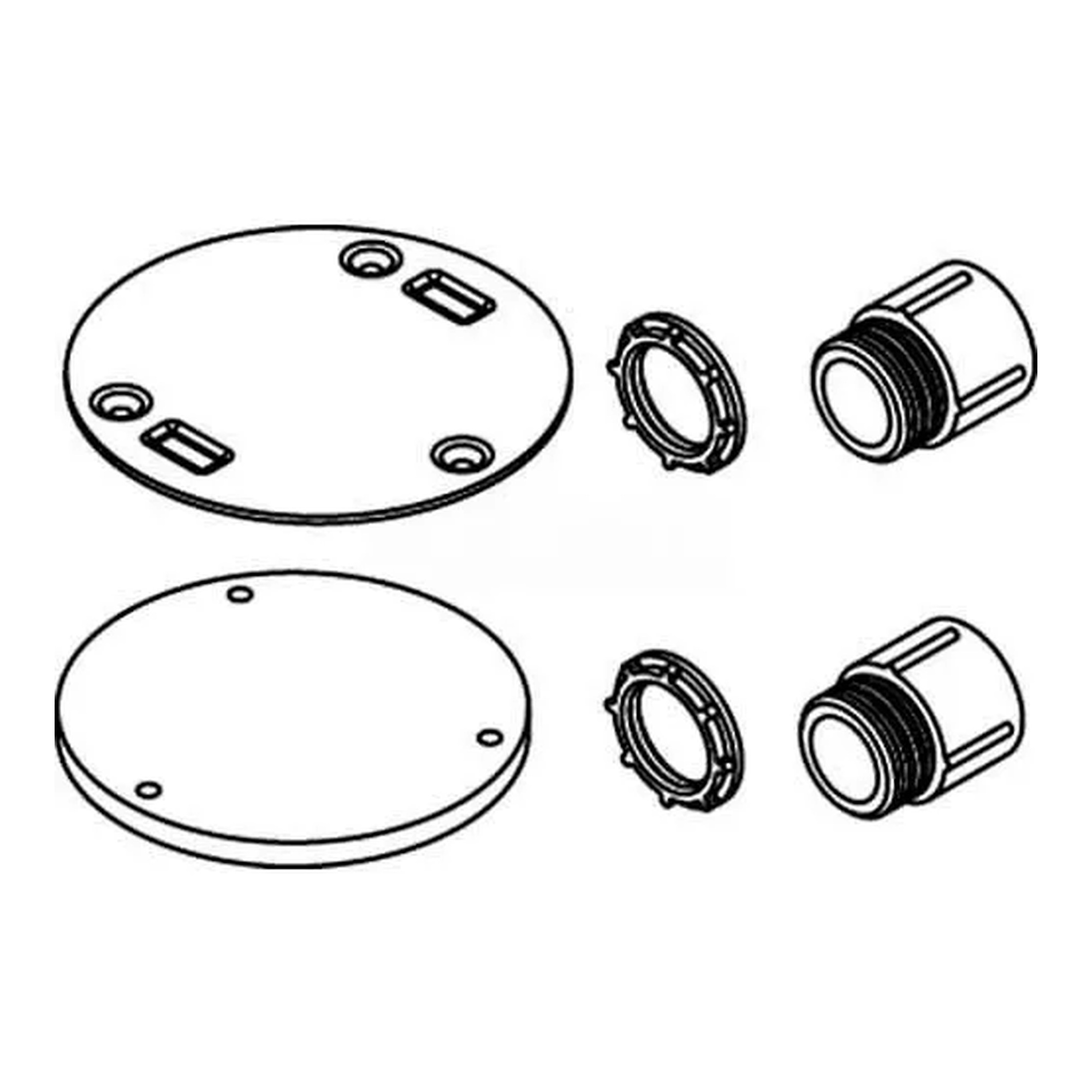 PVC Floor Box Kit for Wood Floors and Concrete Slabs
